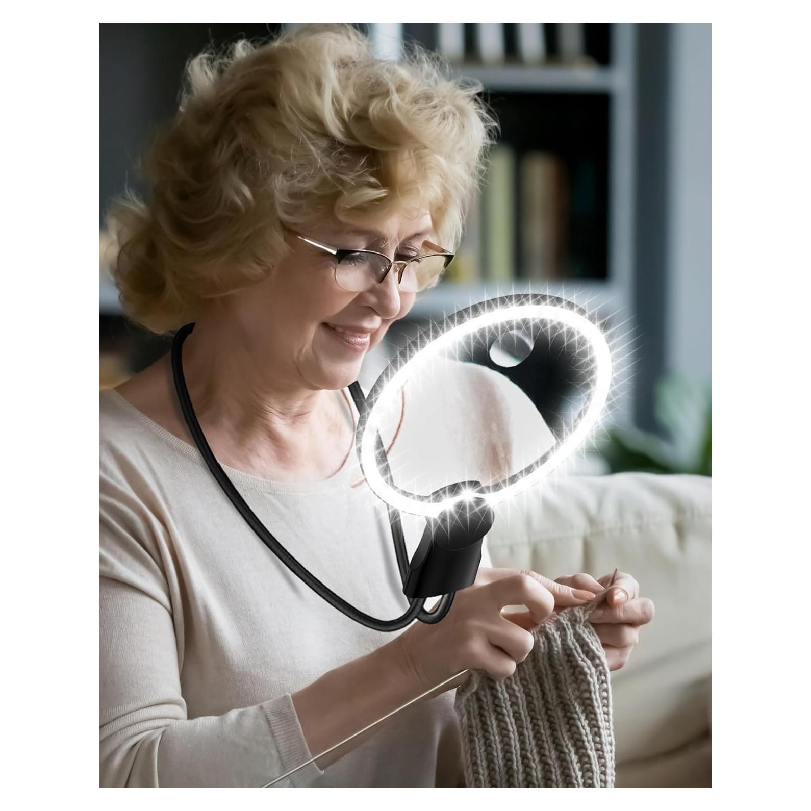 Lupa de Mano BPREINECO 5X 10X con Luz LED Recargable