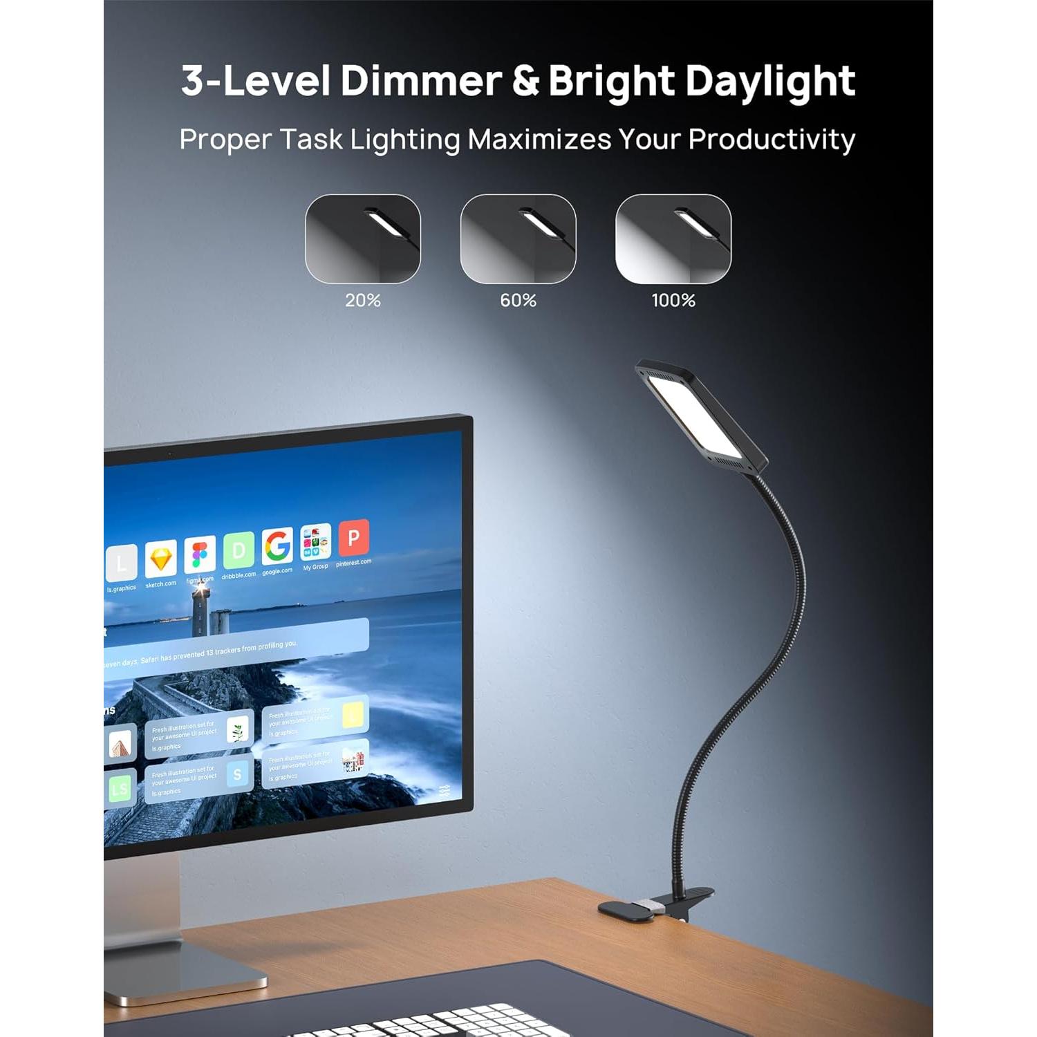 Lámpara de Escritorio LED TROND Halo 9W-C 1000LM Regulable