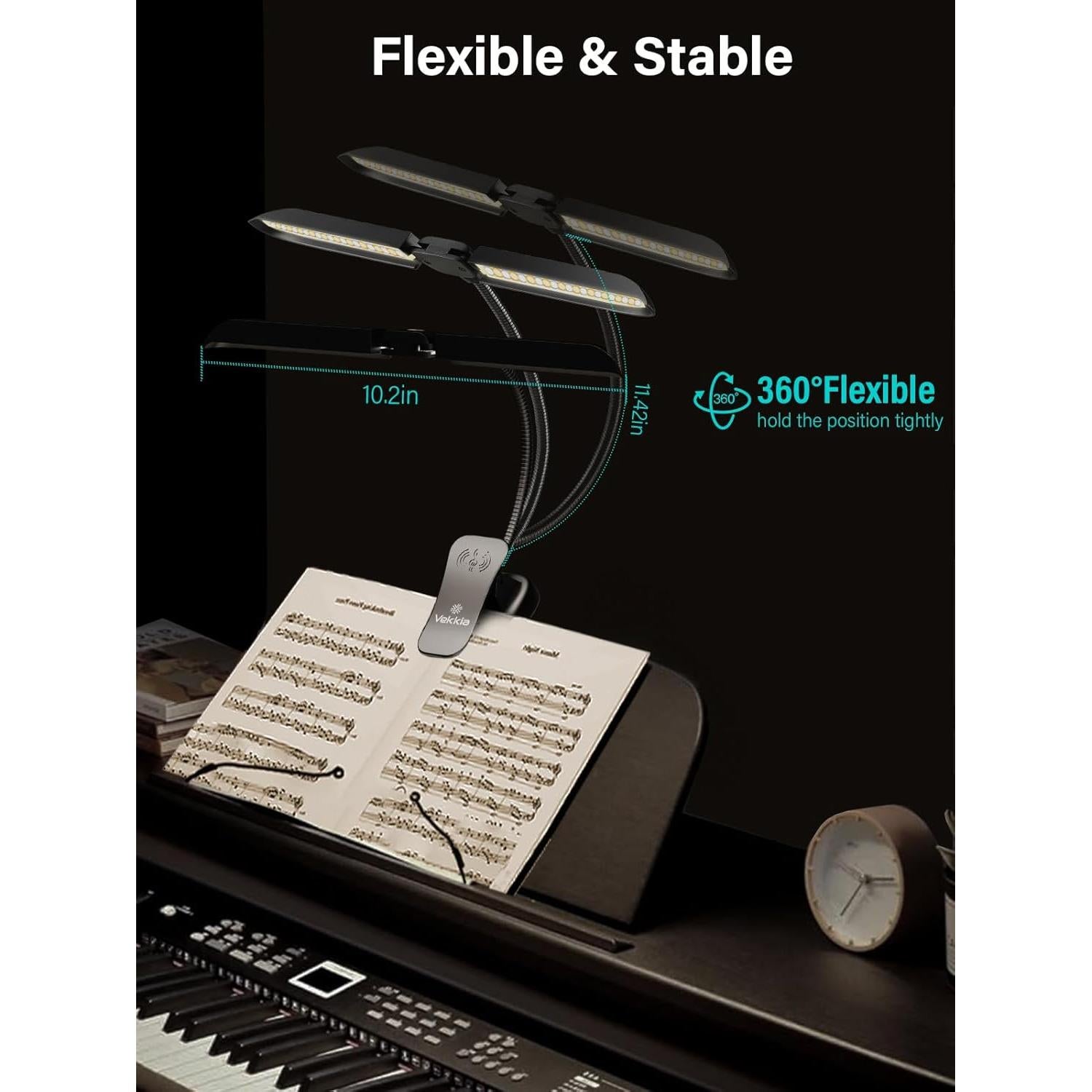 Lámpara de Atril Vekkia MST64 LED Recargable 5 Brillos 3 Colores