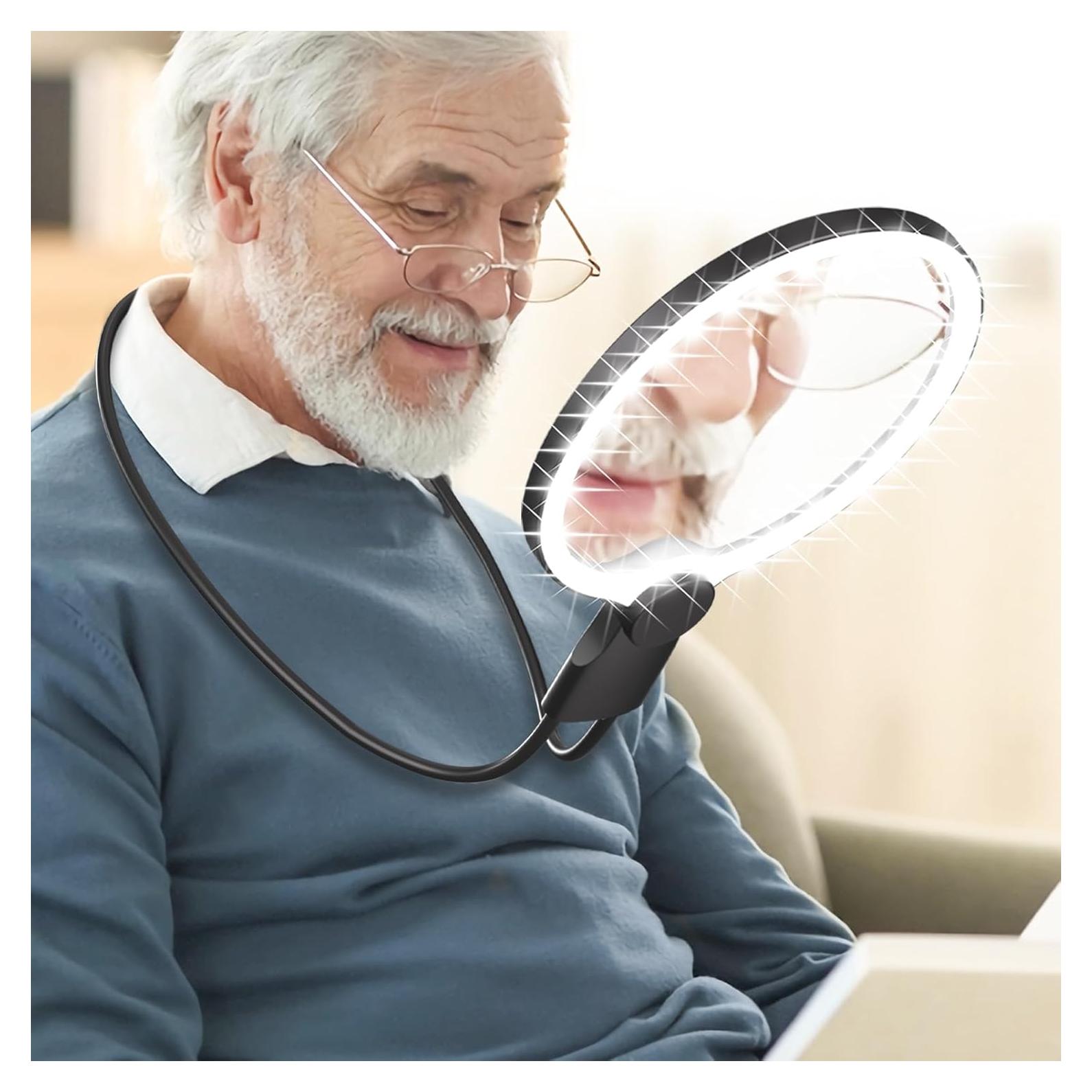 Lupa de Cuello Clonivent 10X con Luz LED Ajustable