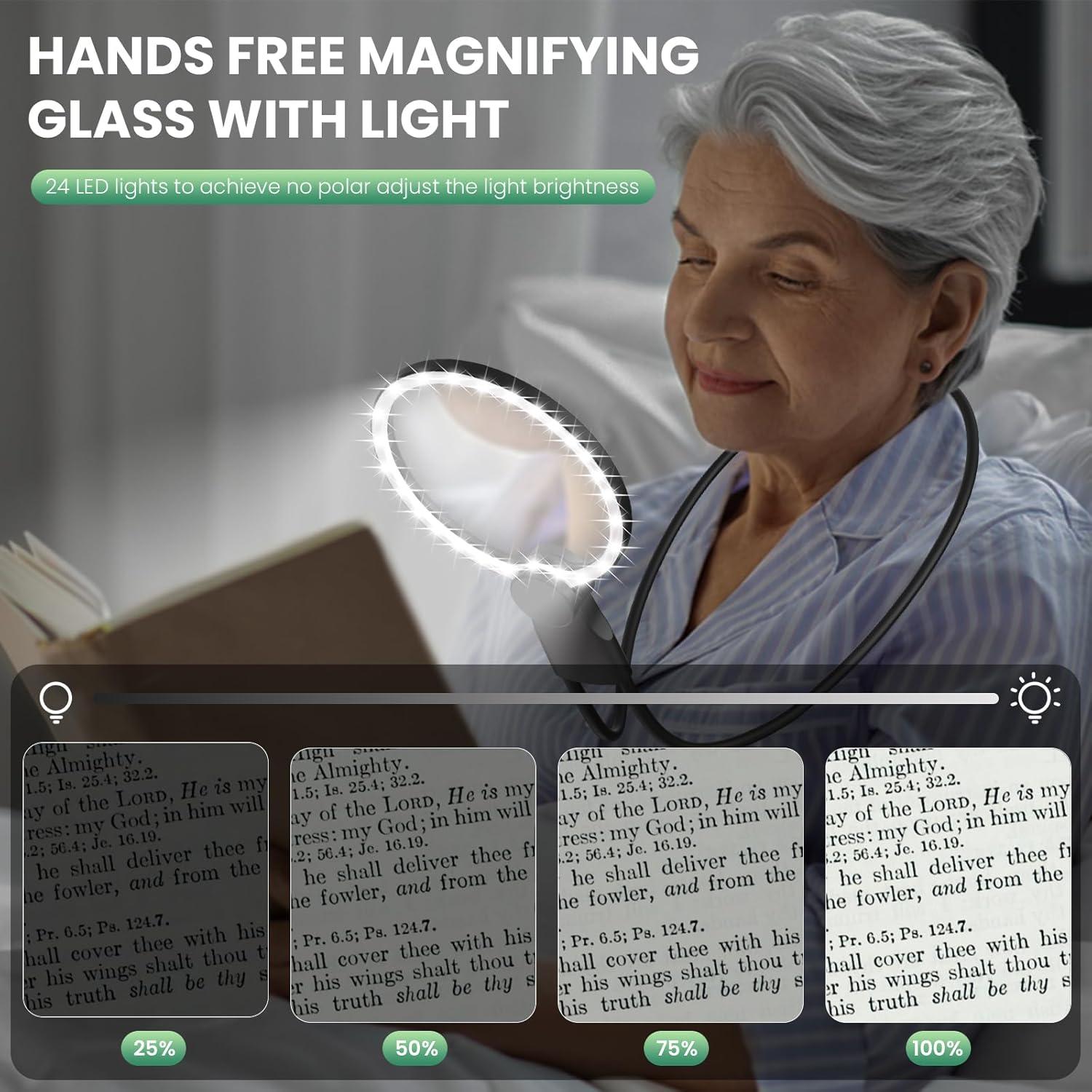 Lupa de Cuello Clonivent 10X con Luz LED Ajustable