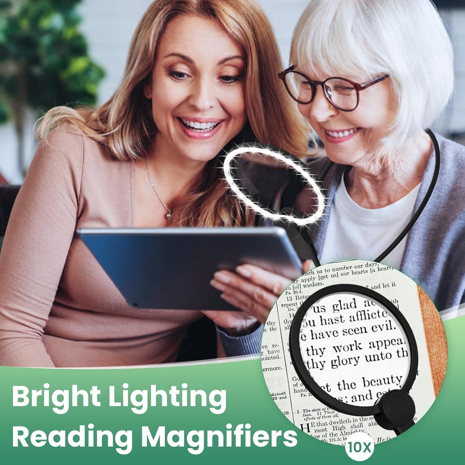 Lupa de Cuello Clonivent 10X con Luz LED Ajustable