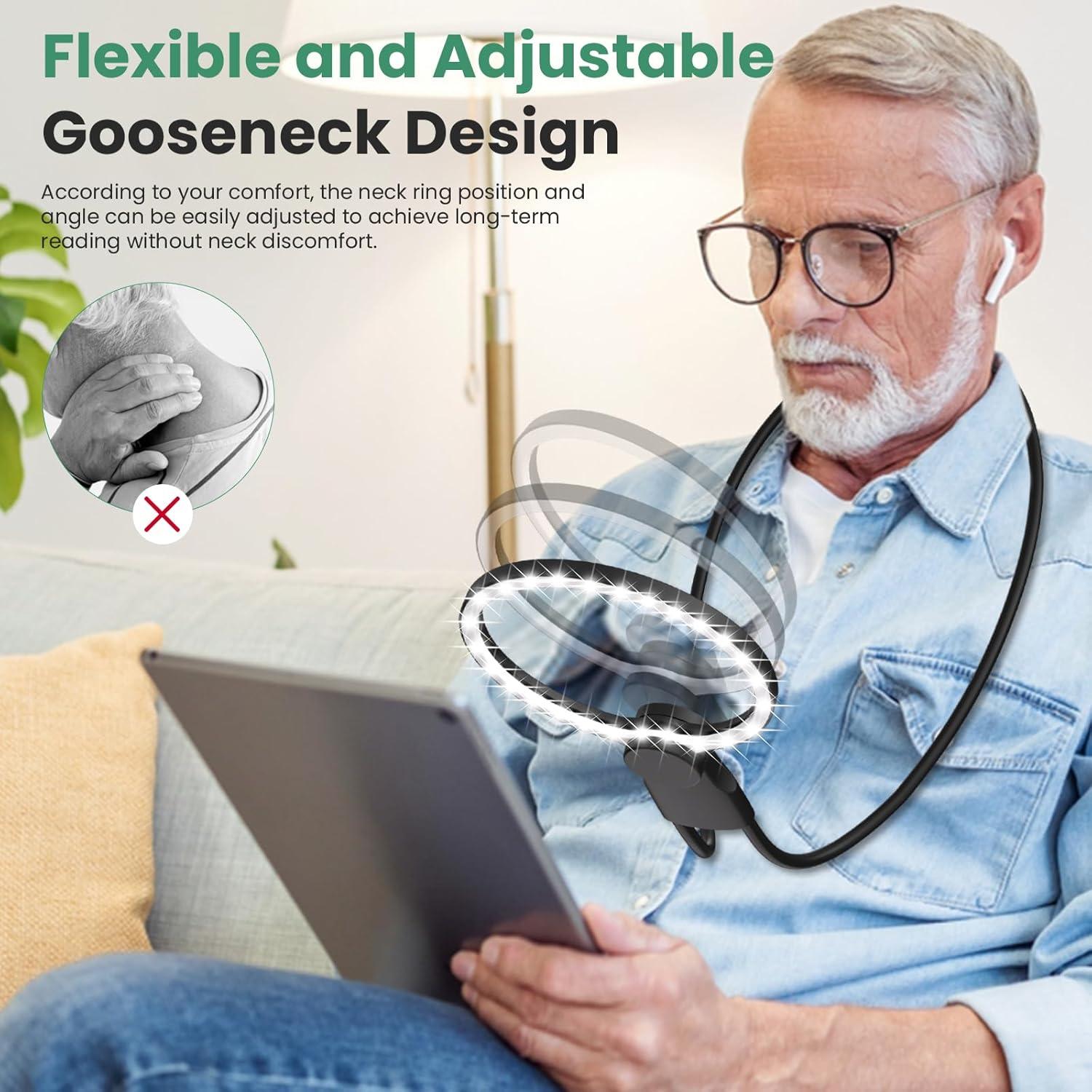 Lupa de Cuello Clonivent 10X con Luz LED Ajustable