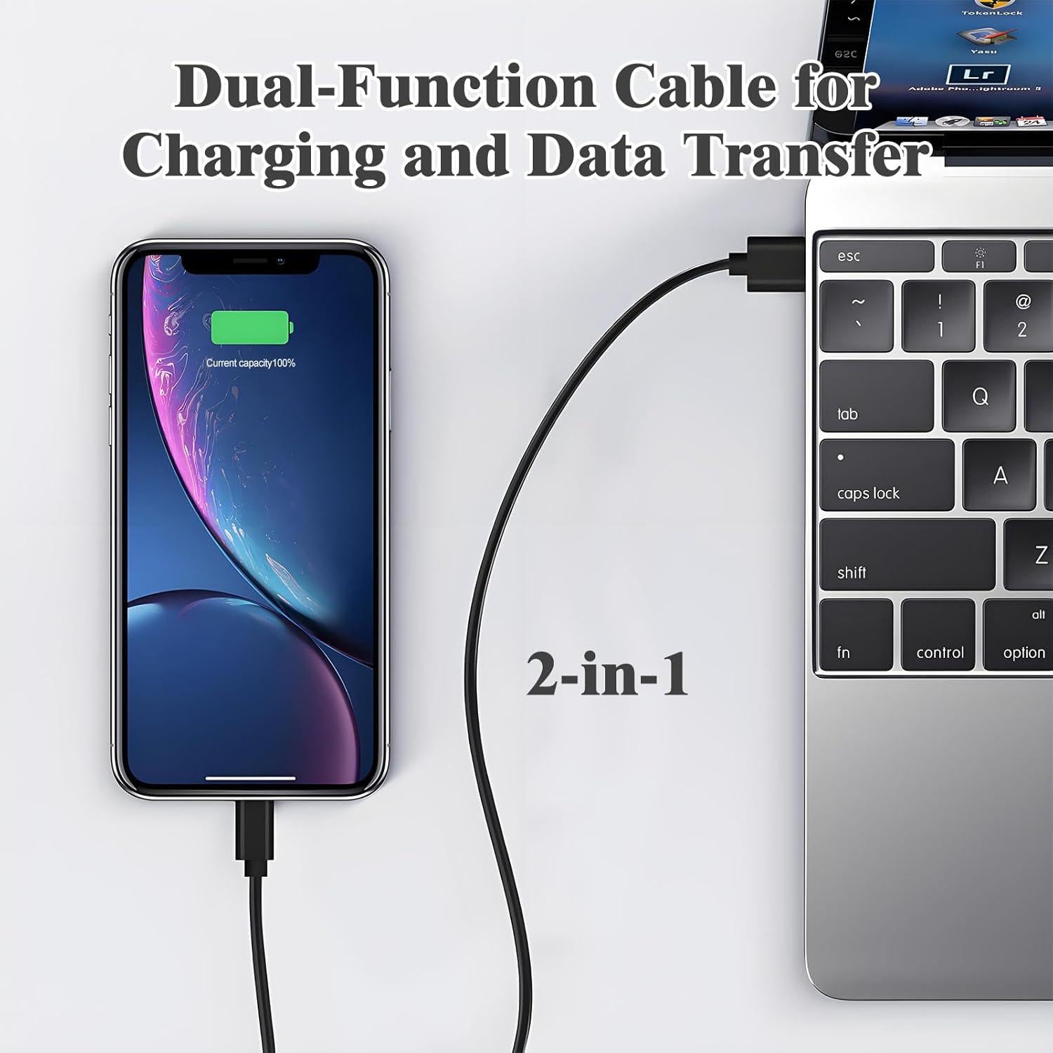 Cable de Carga USB Tipo C 2m TCKN para Luz de Lectura