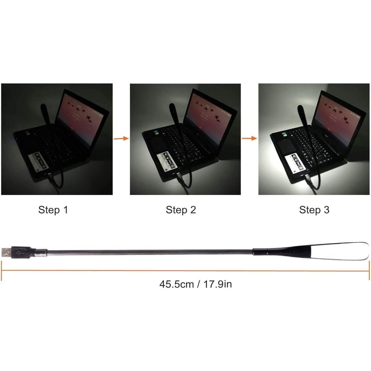 Lámpara LED USB Flexible EBYPHAN C15 con 14 Perlas, 3 Niveles de Brillo