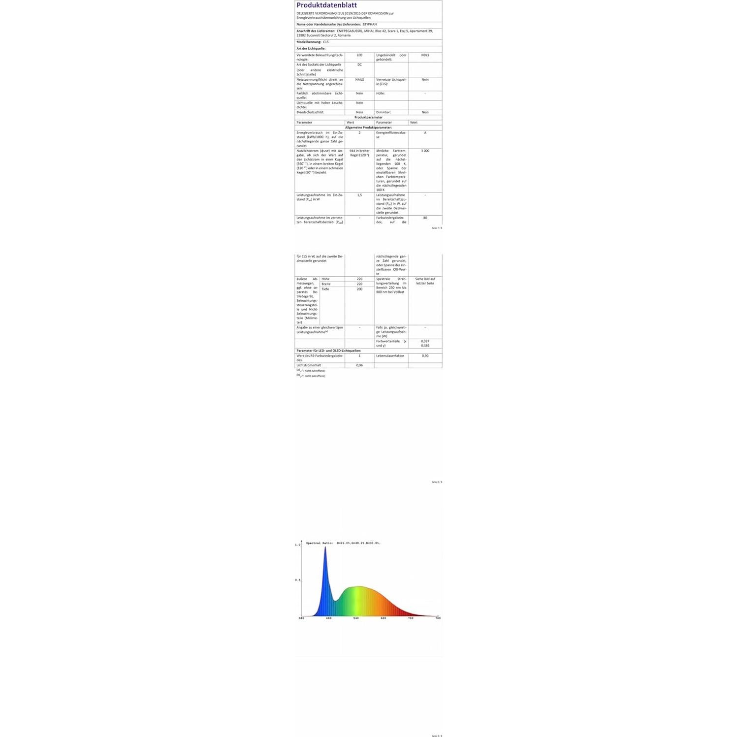 Lámpara LED USB Flexible EBYPHAN C15 con 14 Perlas, 3 Niveles de Brillo