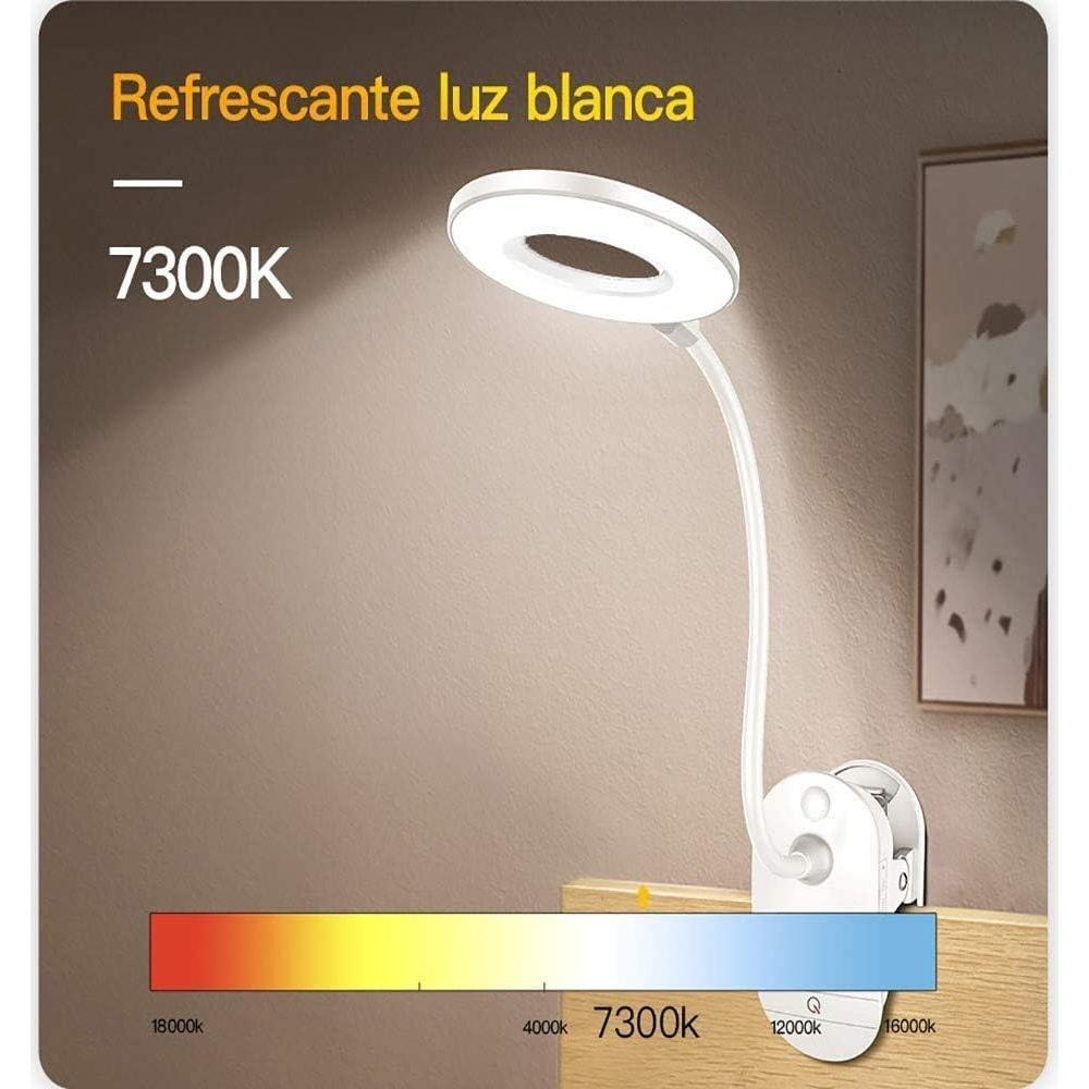 Lámpara de Lectura Clip YAGE YG-T102 Recargable USB 3 Niveles