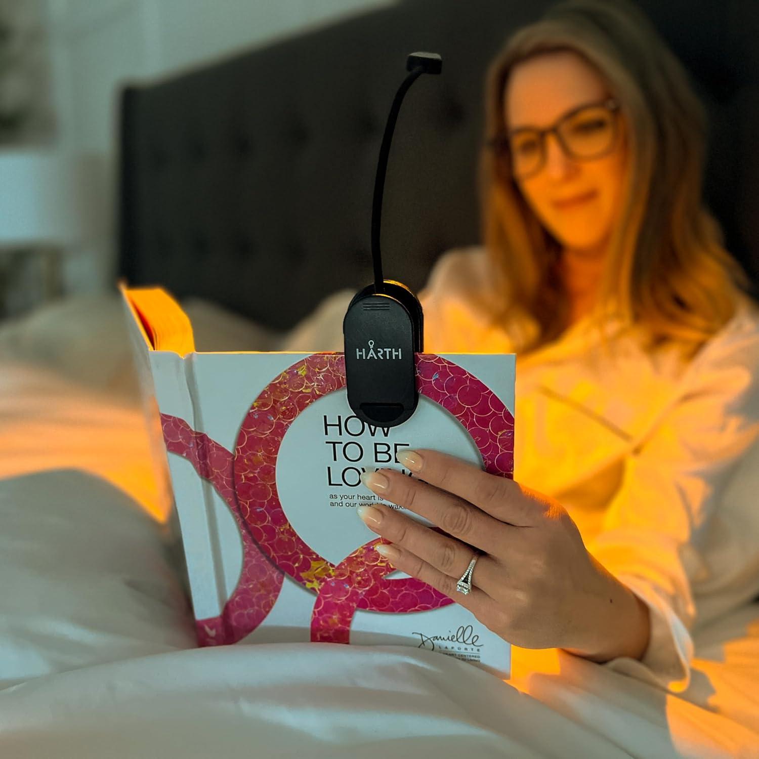 Luz de lectura con clip Harth recargable 1200 mAh LED