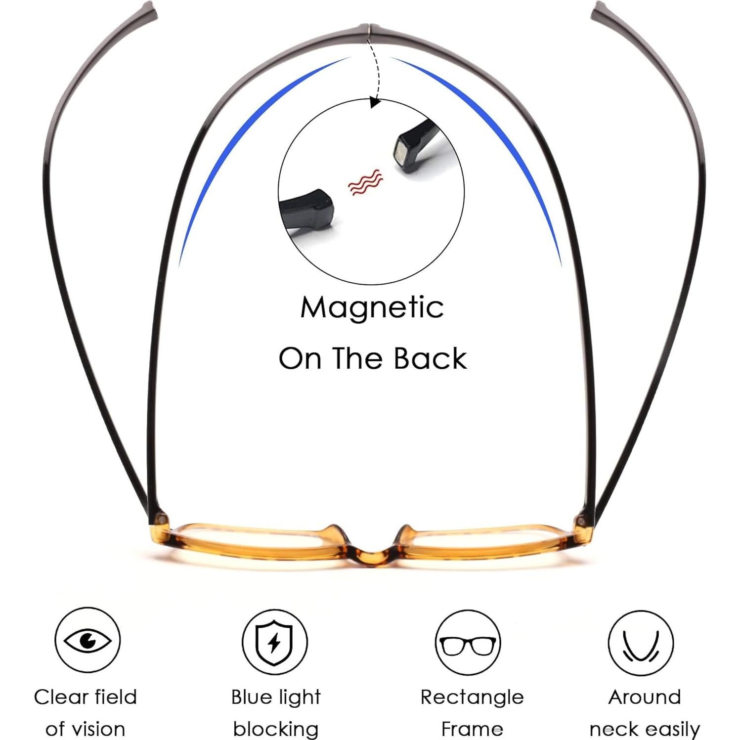 Gafas de Lectura Magnéticas JM Tortoise +3.0 Bloqueo Luz Azul