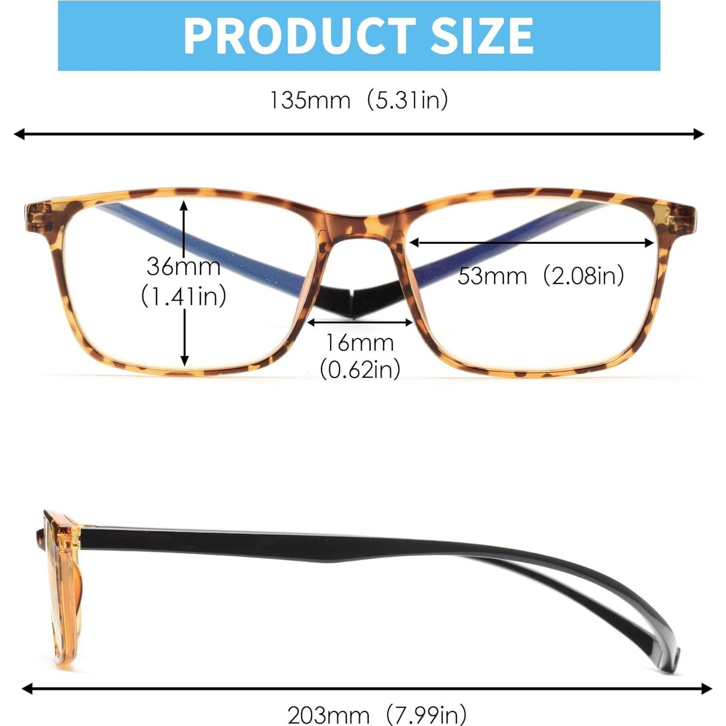 Gafas de Lectura Magnéticas JM Tortoise +3.0 Bloqueo Luz Azul