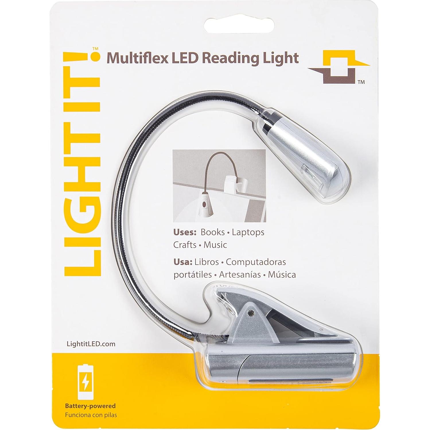 Luz de Lectura LED LIGHT IT! Fulcrum 20010-301 Plata