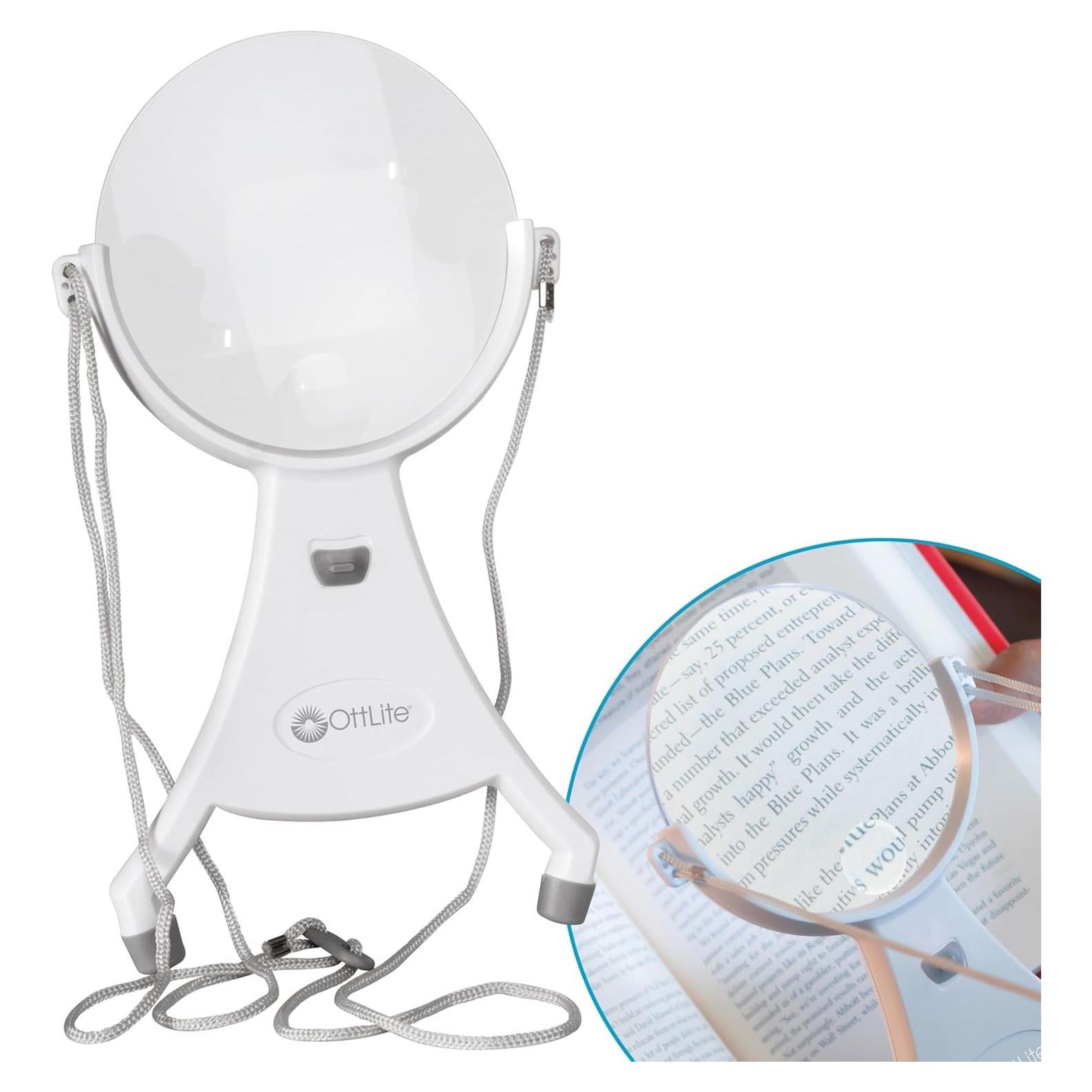 Lupa LED Manos Libres OttLite 10.99 cm Acrílico Ajustable