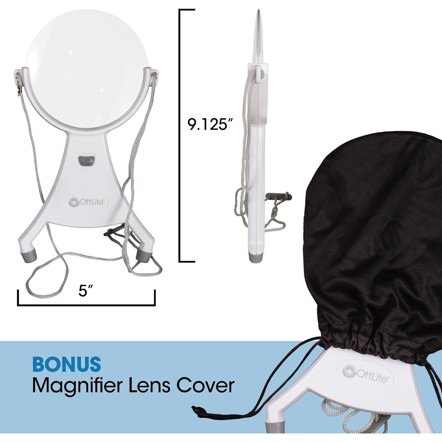 Lupa LED Manos Libres OttLite 10.99 cm Acrílico Ajustable