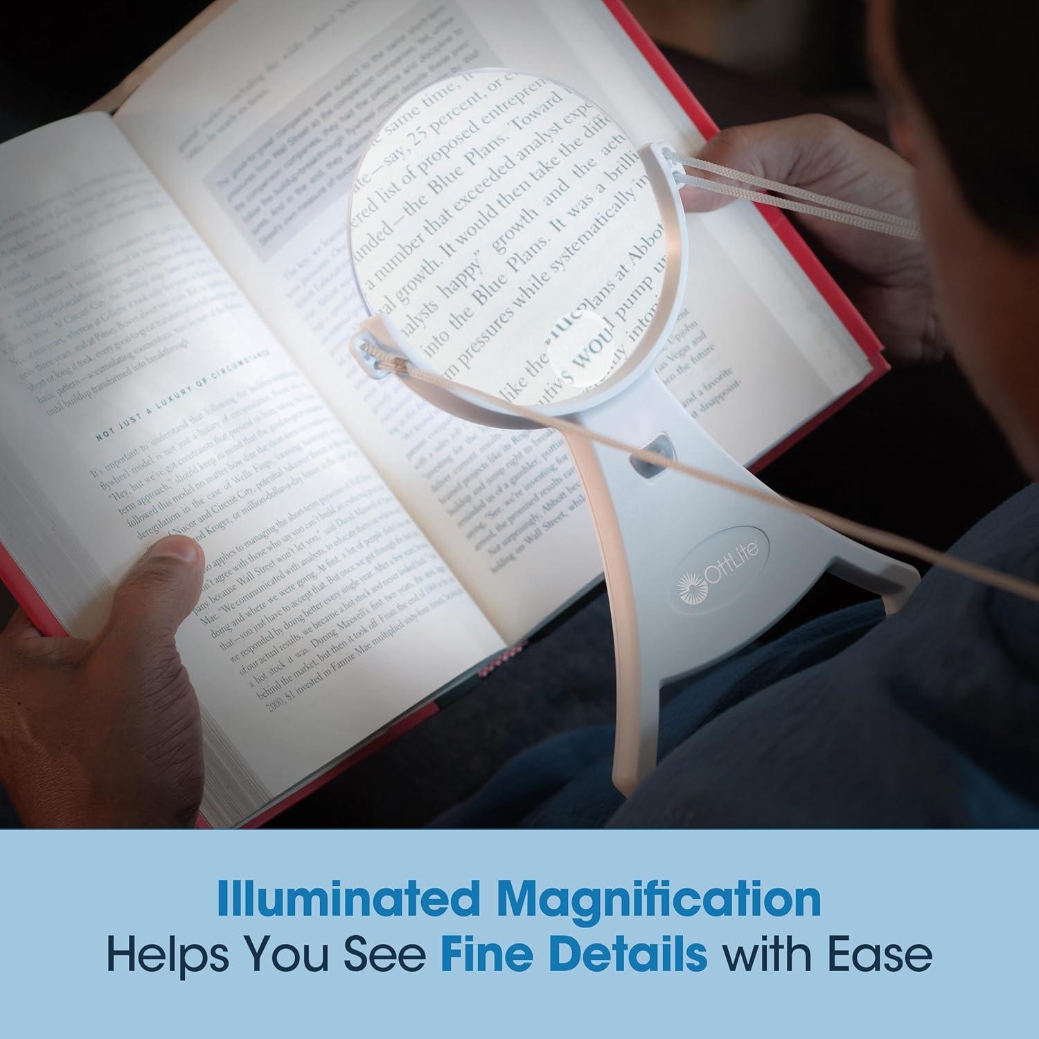 Lupa LED Manos Libres OttLite 10.99 cm Acrílico Ajustable