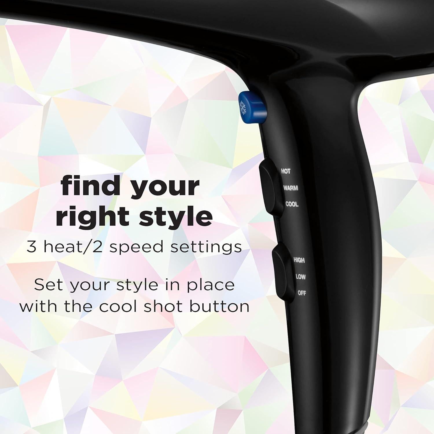 Secador de Pelo Conair 1875W Cerámico con Iones y Concentrador