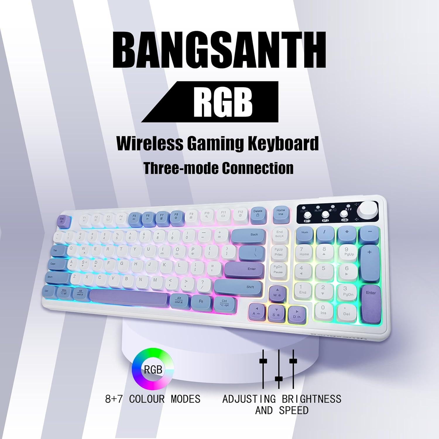 Teclado Inalámbrico Gaming RGB Bangsanth KY-4680 99 Teclas