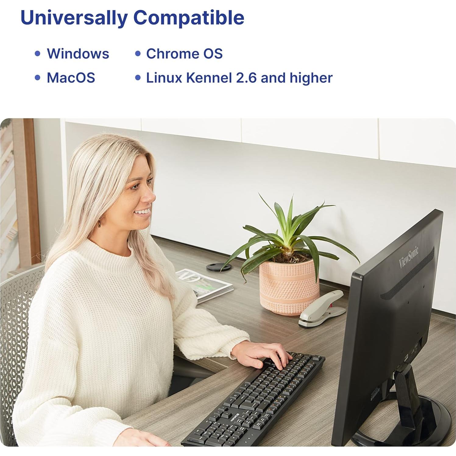 Teclado Inalámbrico Slimline Verbatim 2.4GHz USB Negro