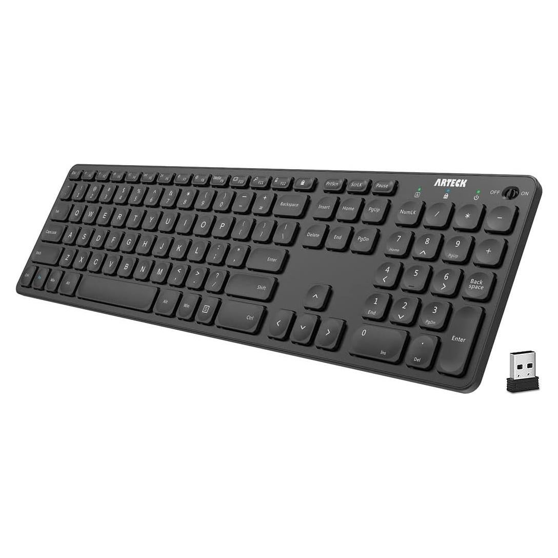 Teclado Inalámbrico Arteck 2.4G Ultra Delgado con Numérico