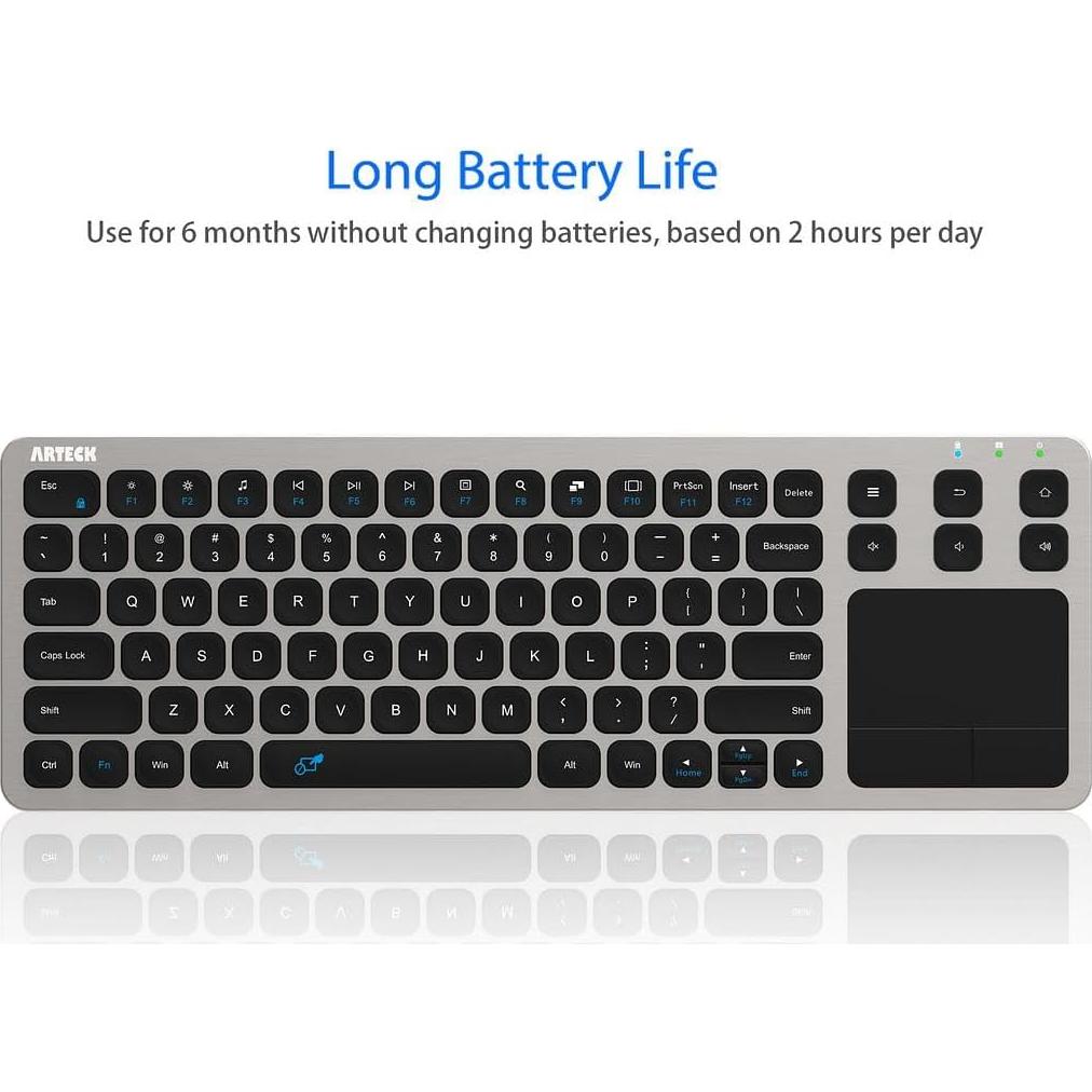 Teclado Inalámbrico Arteck HW197 con Panel Táctil y USB