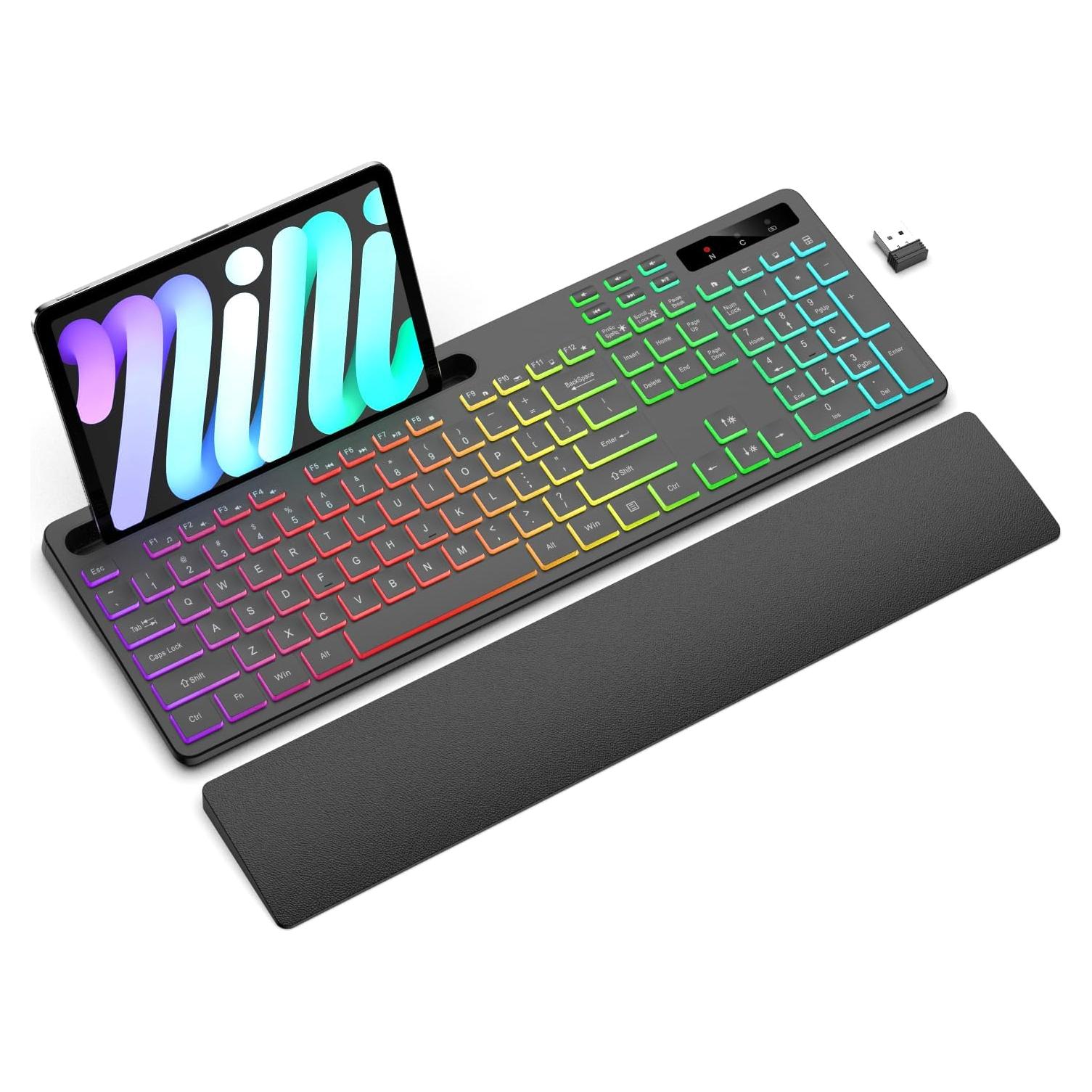 Teclado Inalámbrico Soueto WS415-S con Retroiluminación RGB