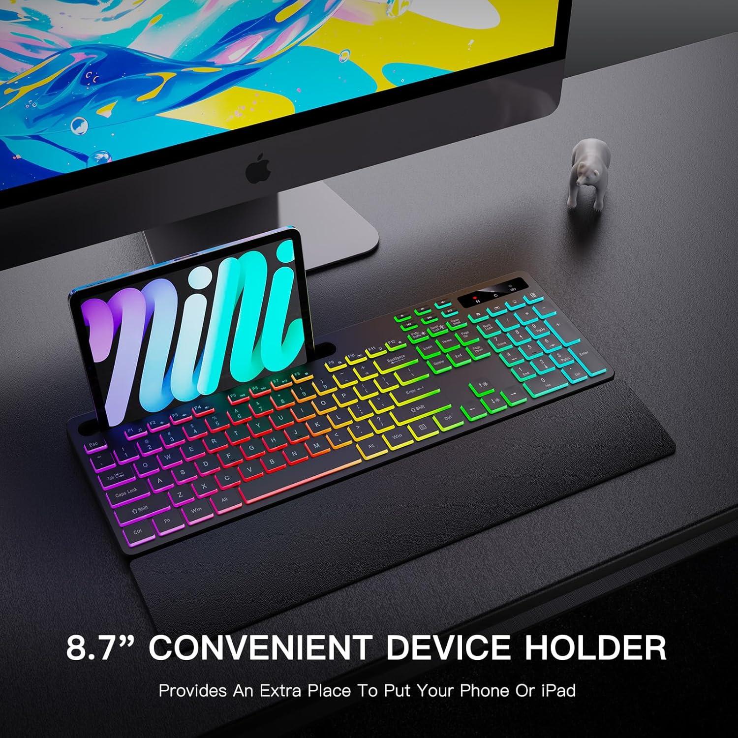 Teclado Inalámbrico Soueto WS415-S con Retroiluminación RGB