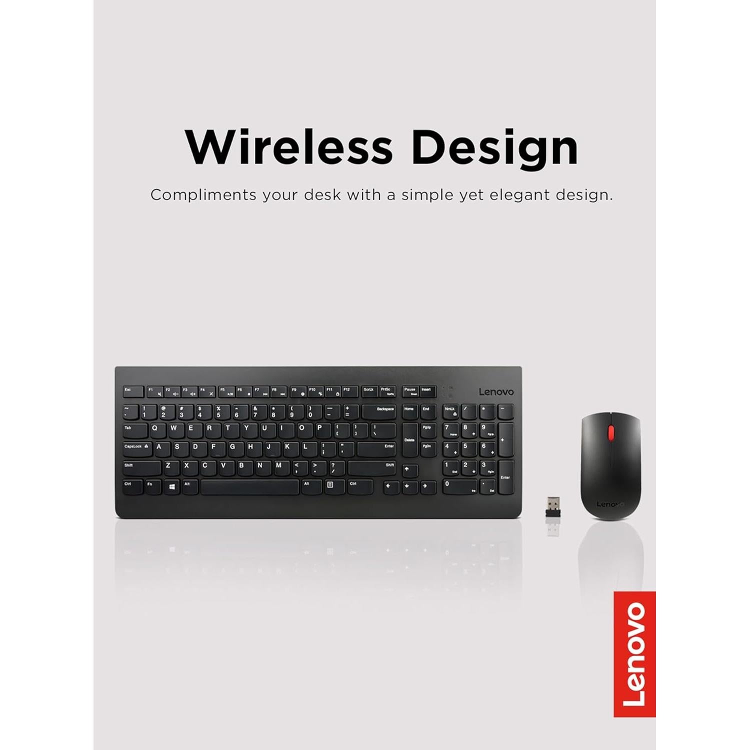 Combo Teclado y Ratón Inalámbrico Lenovo 510 Negro