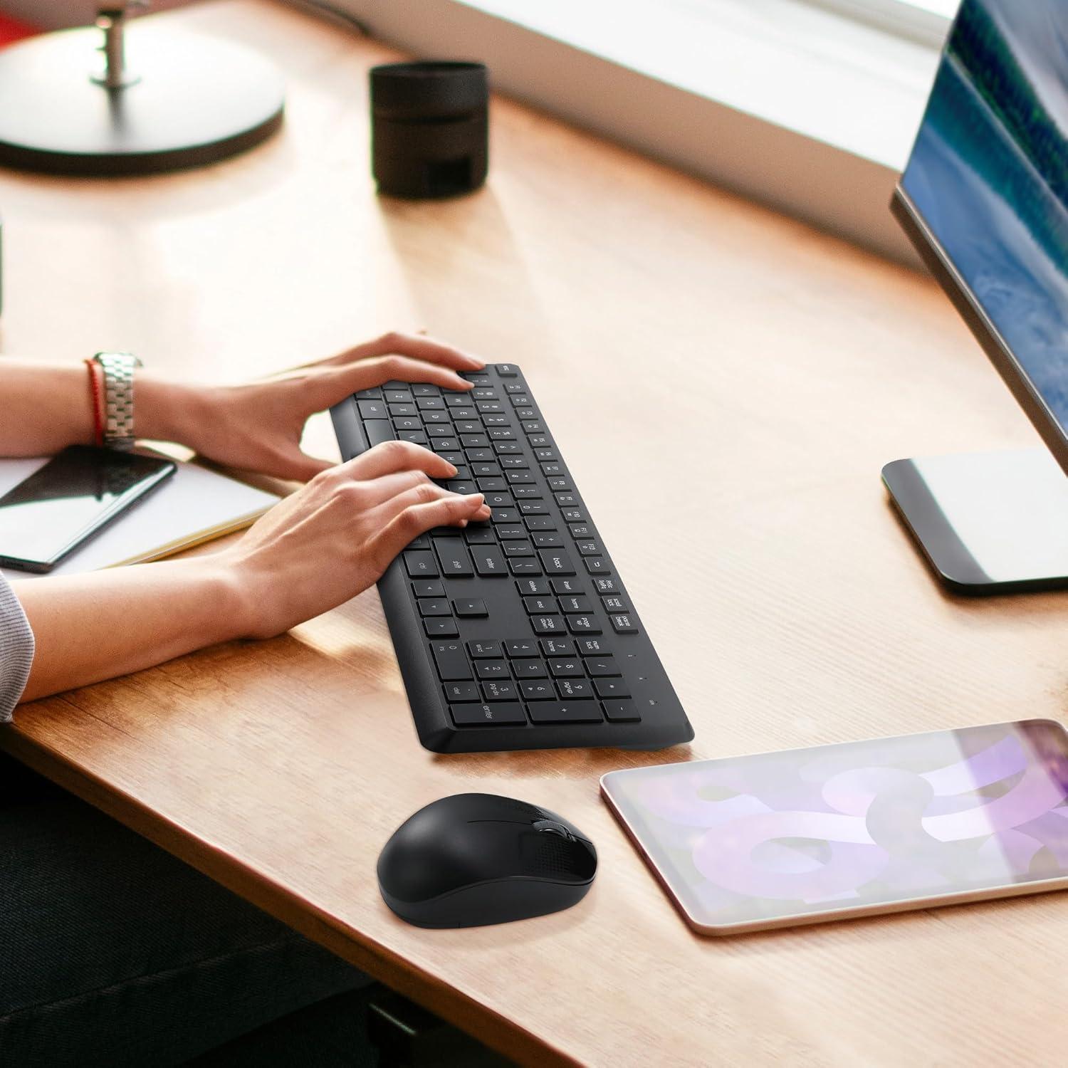 Combo Teclado y Ratón Inalámbrico Tayderley Negro 2.4G