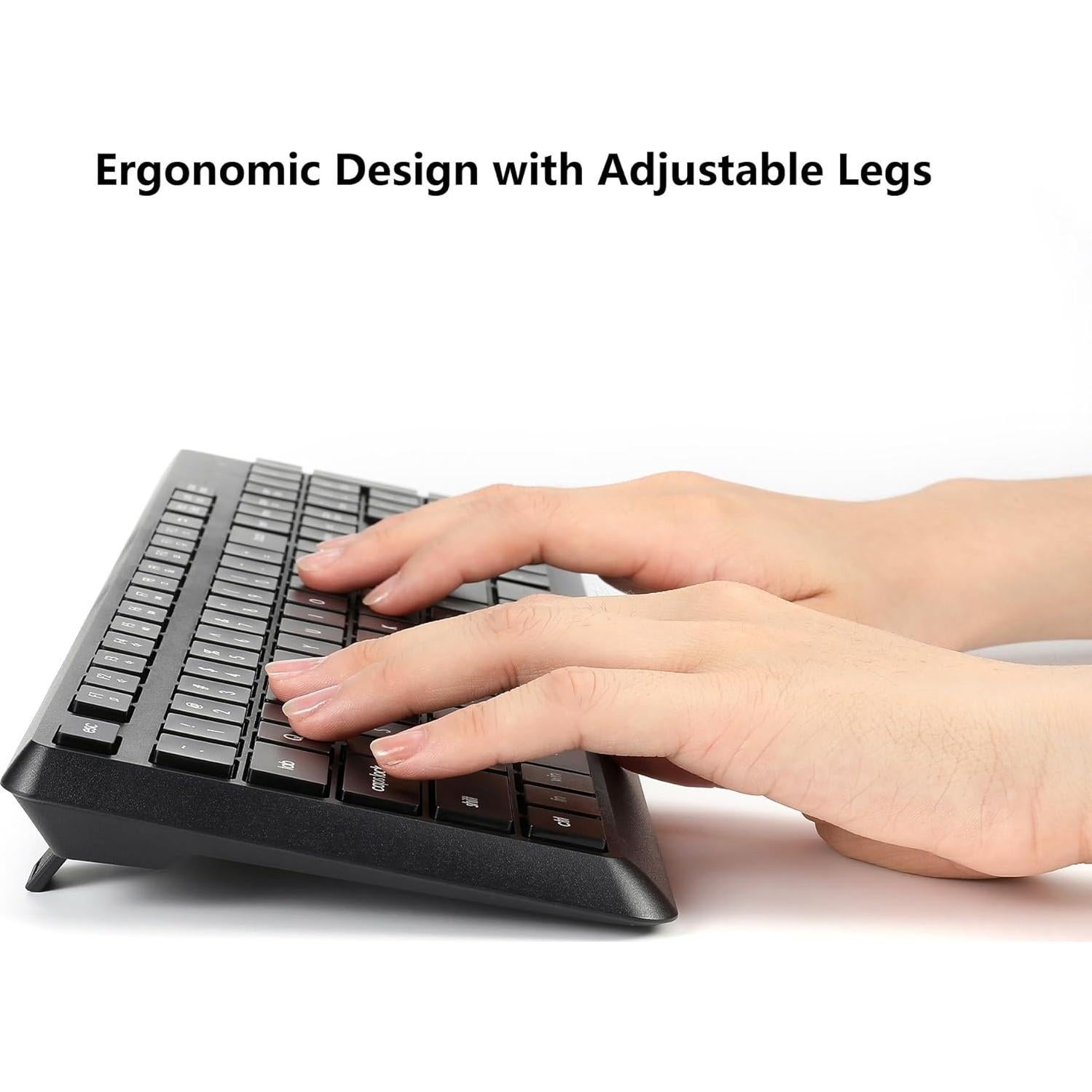 Combo Teclado y Ratón Inalámbrico Tayderley Negro 2.4G