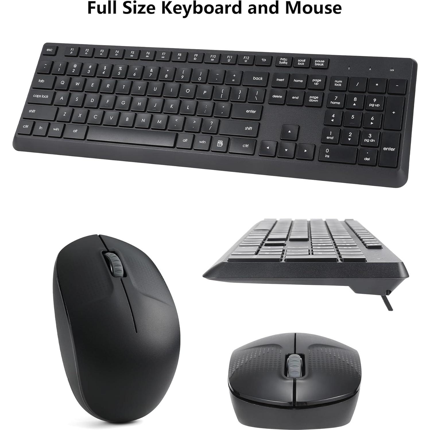 Combo Teclado y Ratón Inalámbrico Tayderley Negro 2.4G