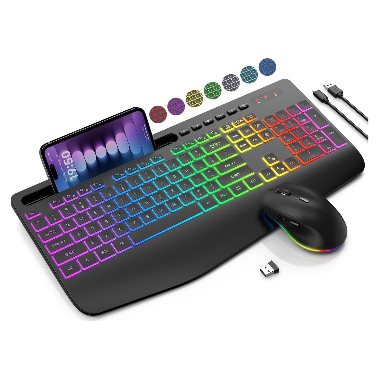 Combo Teclado y Ratón Inalámbrico SABLUTE KL3 PRO Negro