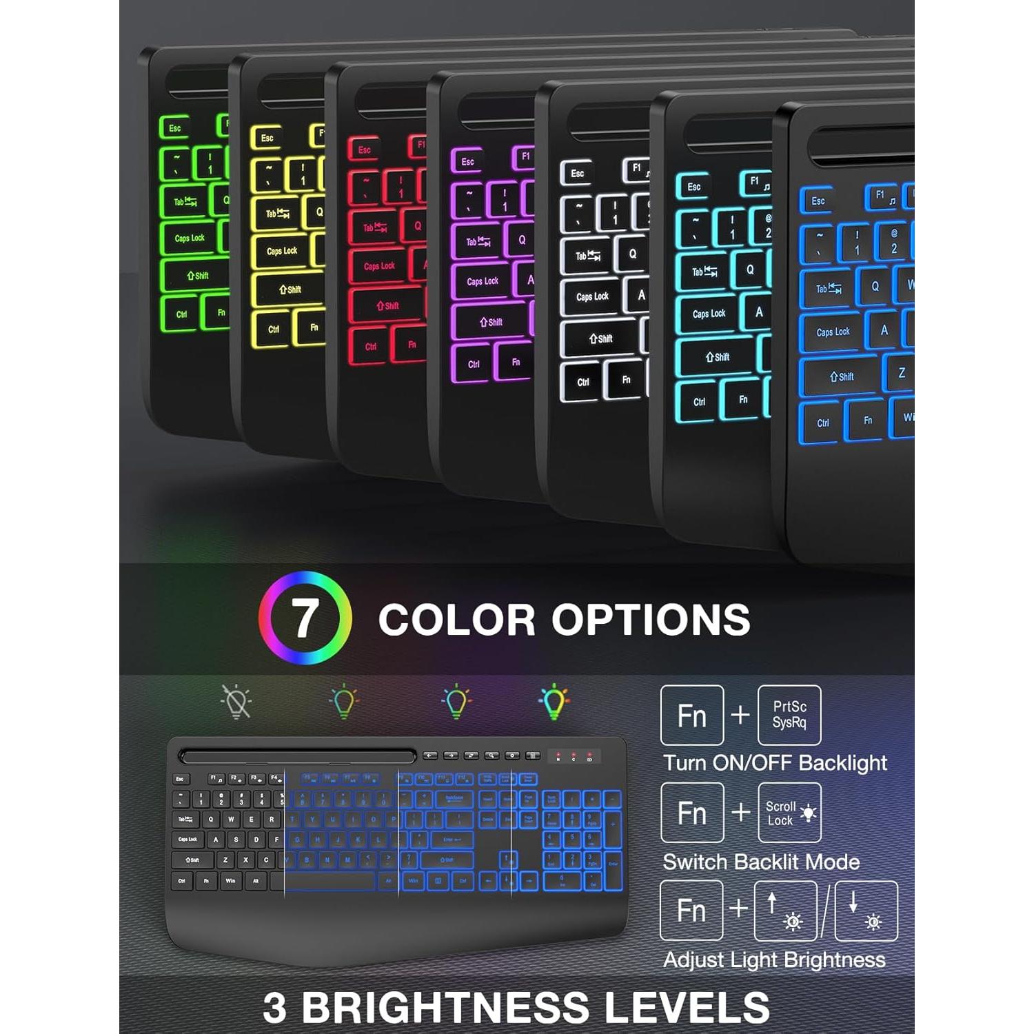 Combo Teclado y Ratón Inalámbrico SABLUTE KL3 PRO Negro