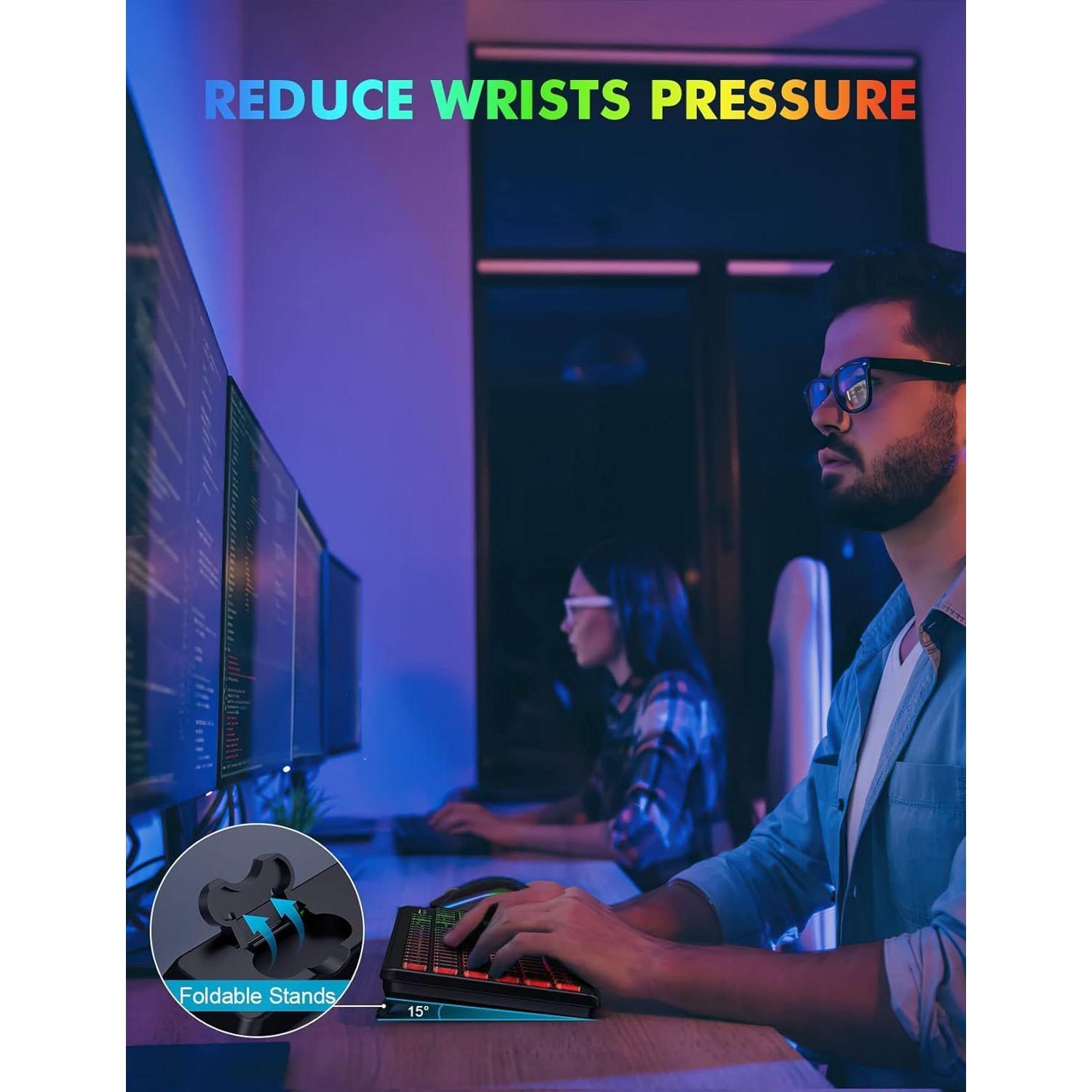 Combo Teclado y Ratón Inalámbrico Trueque RGB Recargable