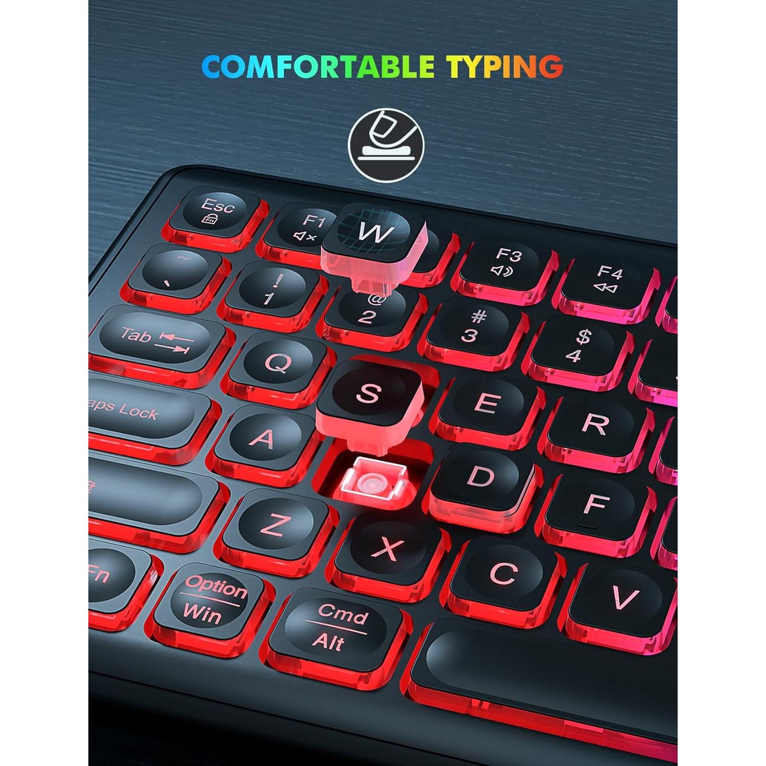 Combo Teclado y Ratón Inalámbrico Trueque RGB Recargable