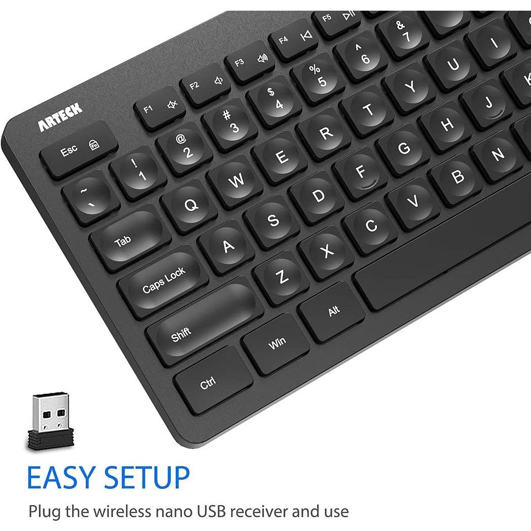 Teclado Inalámbrico Arteck K730 Ultra Delgado con Teclado Numérico