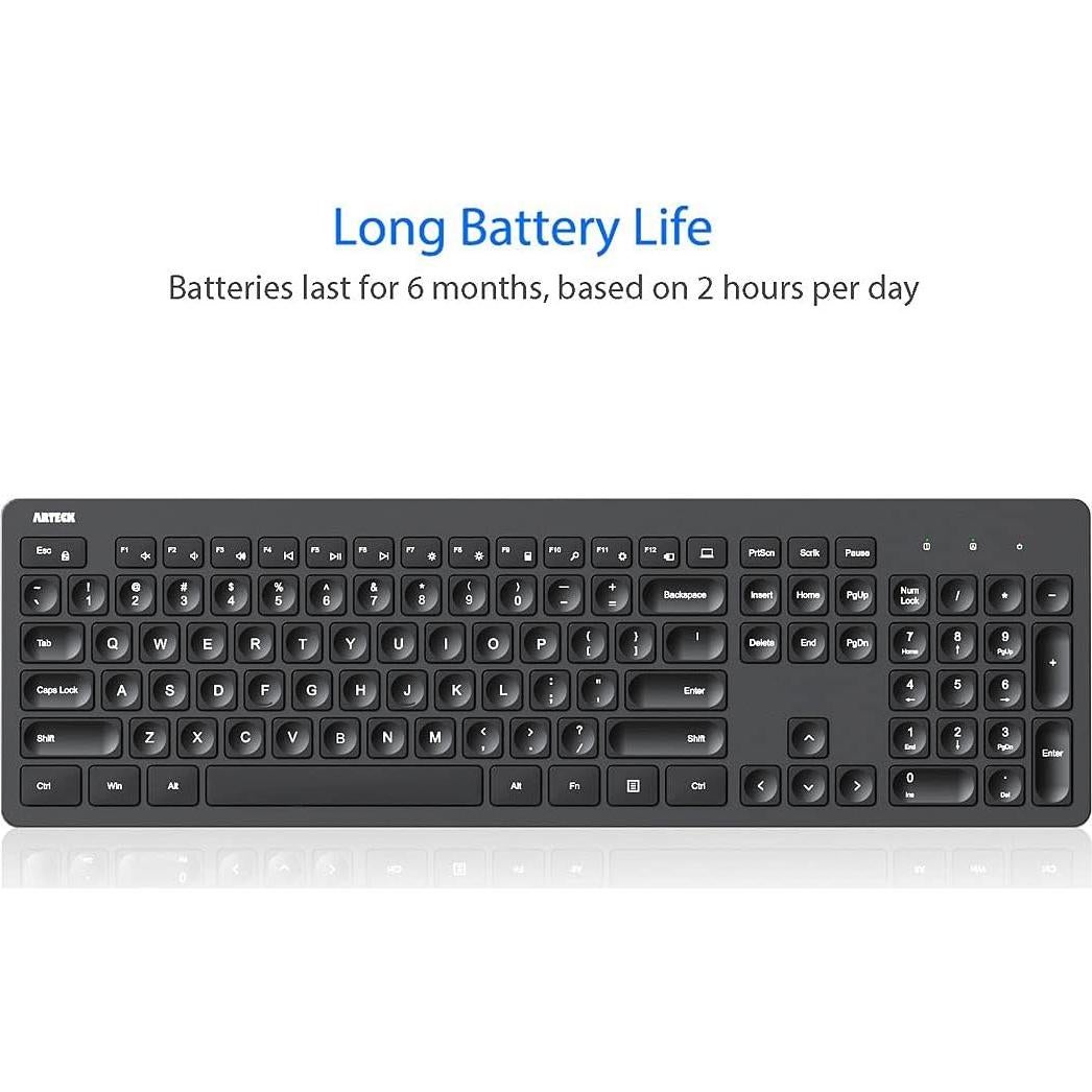 Teclado Inalámbrico Arteck K730 Ultra Delgado con Teclado Numérico