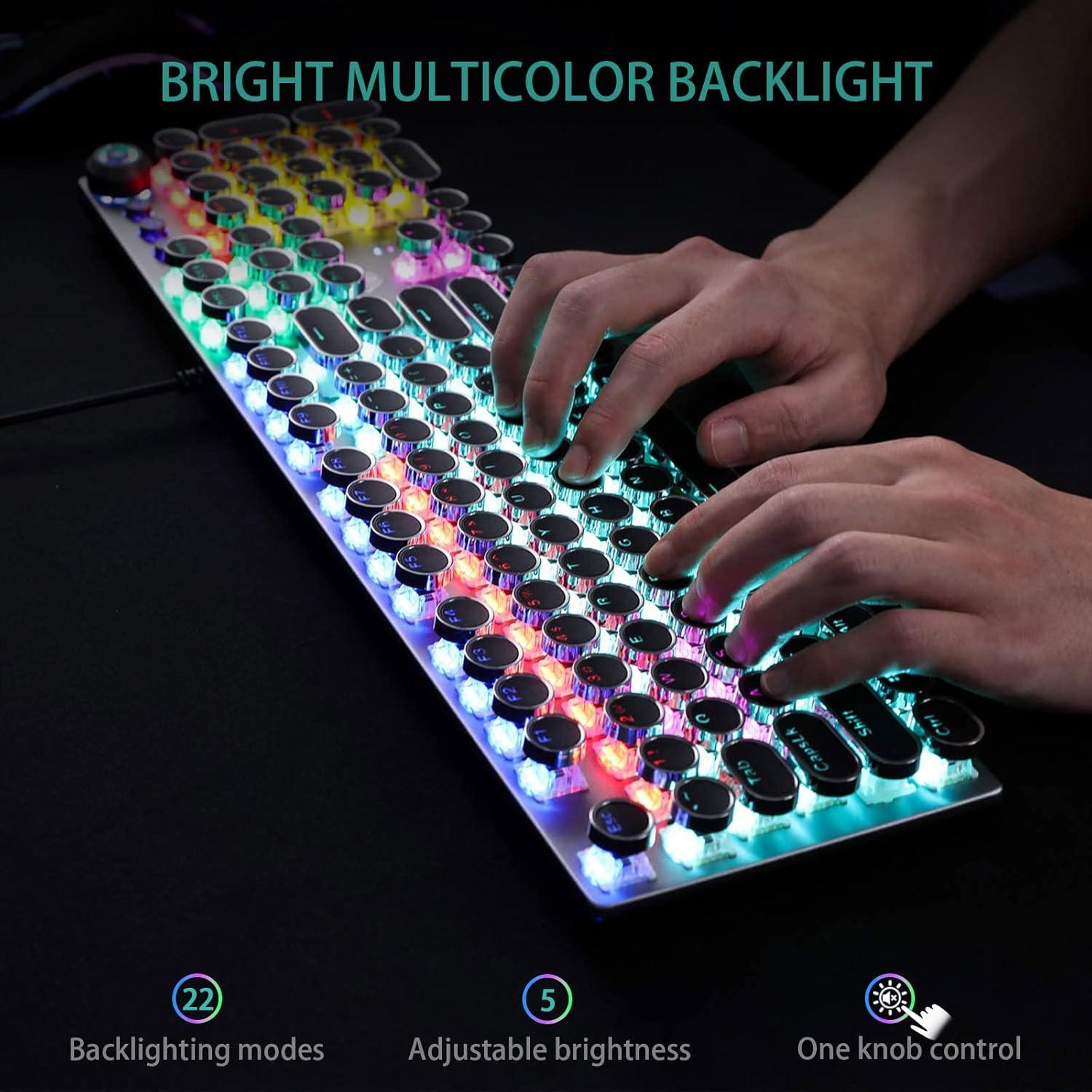 Teclado Mecánico AULA F2088 USB Retroiluminado LED 1,02kg