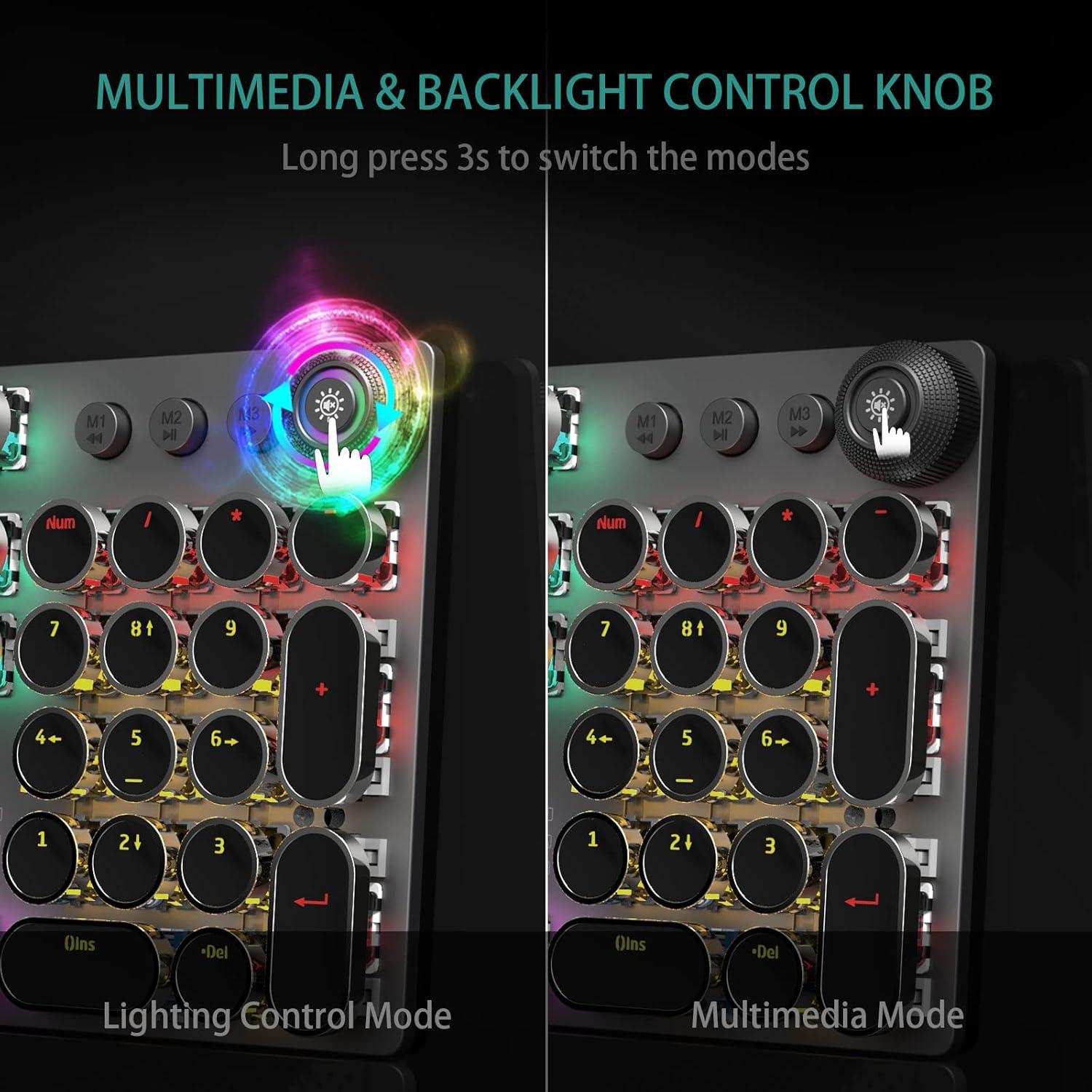 Teclado Mecánico AULA F2088 USB Retroiluminado LED 1,02kg