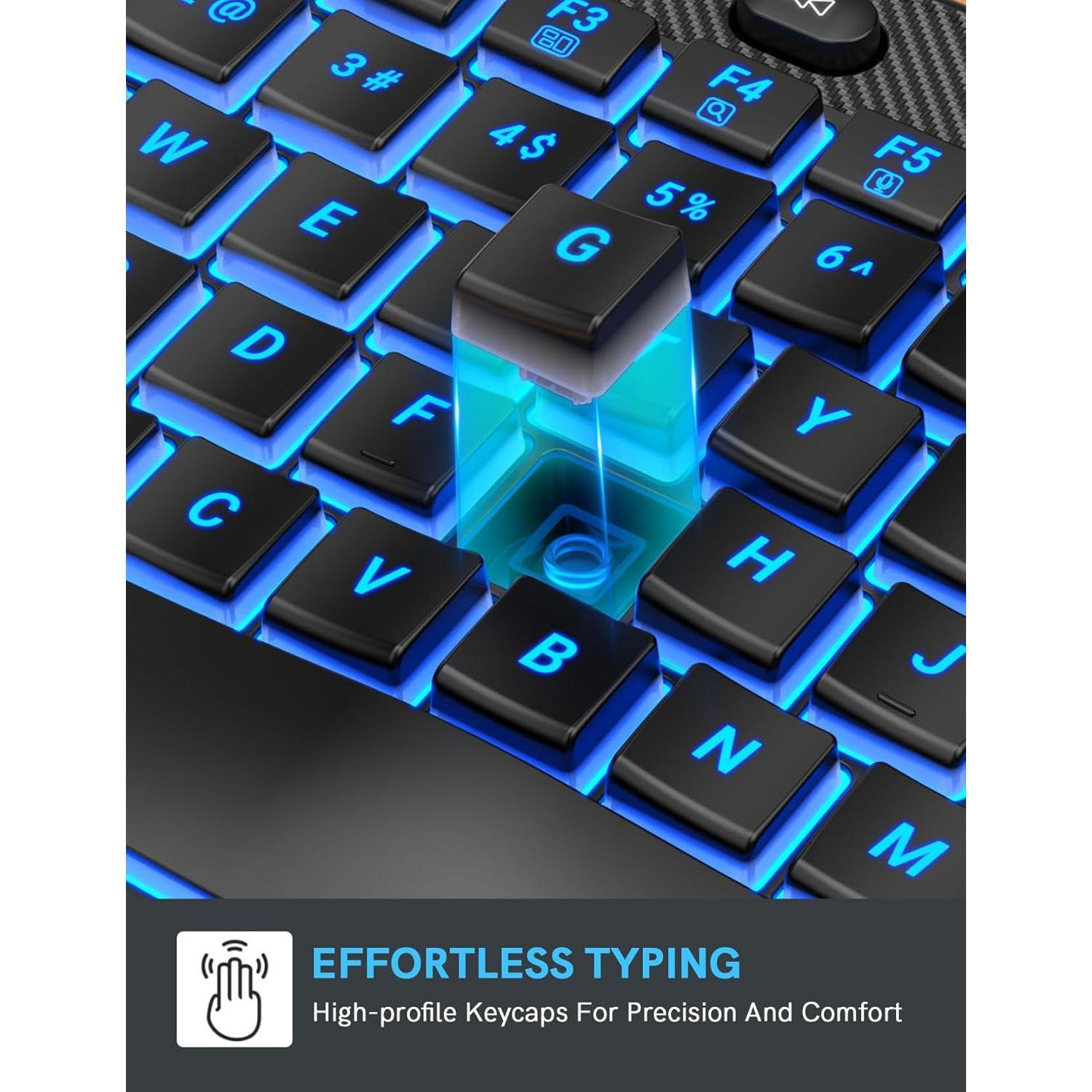 Combo Teclado y Ratón Inalámbrico Ergonómico SABLUTE Negro