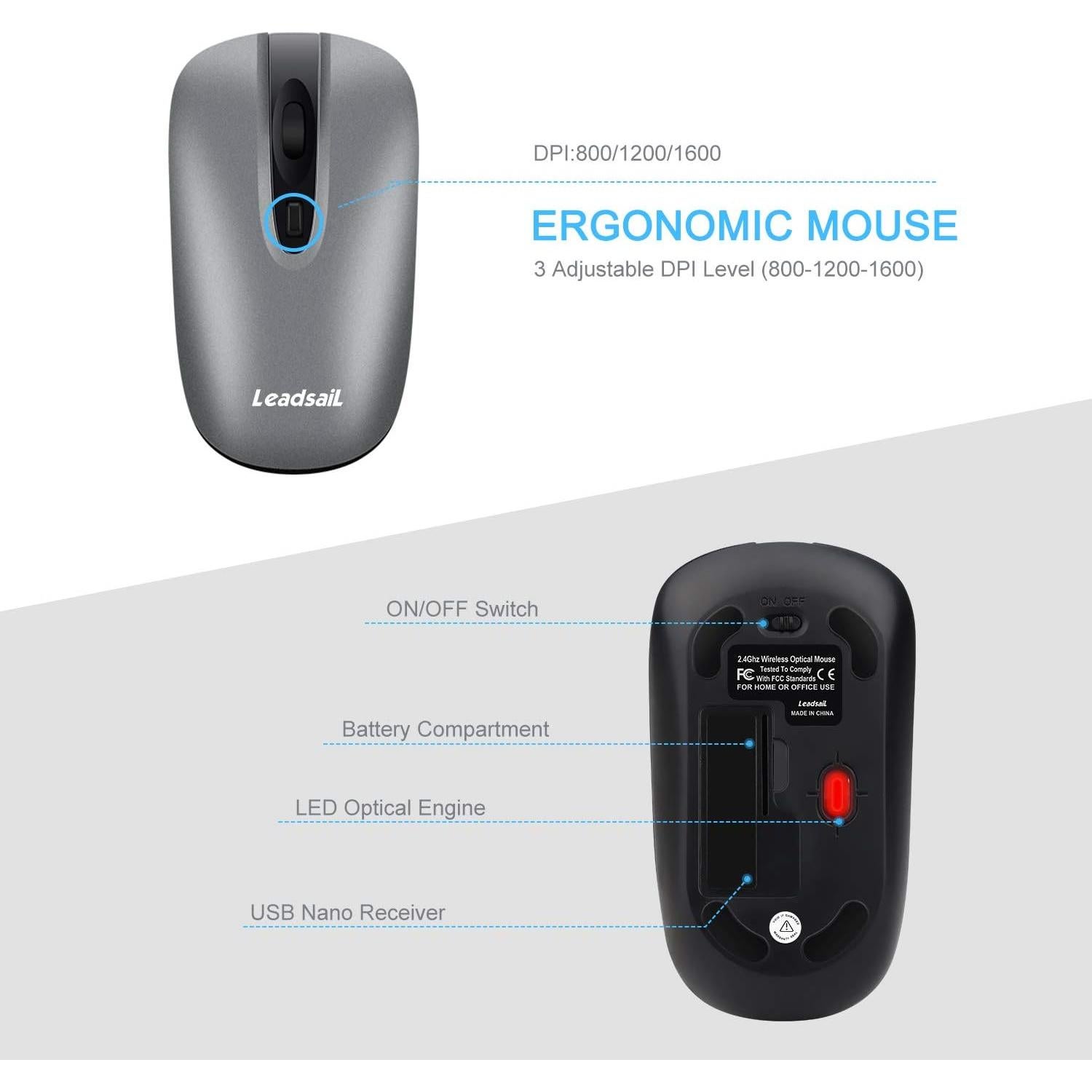 Combo Teclado y Ratón Inalámbricos LeadsaiL LX-008 Compacto