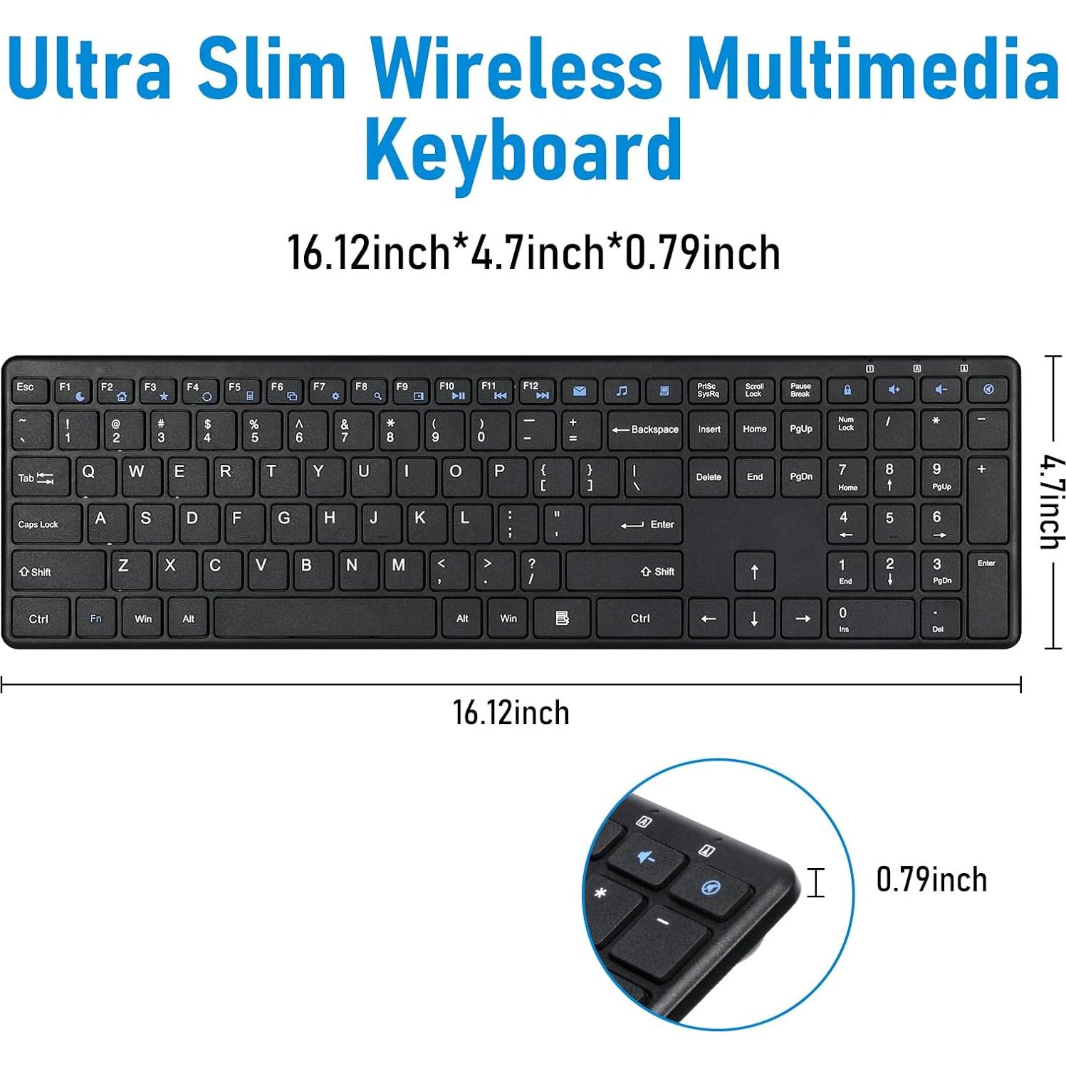 Teclado Inalámbrico INFINMIND K913 Ultra Delgado USB Silencioso