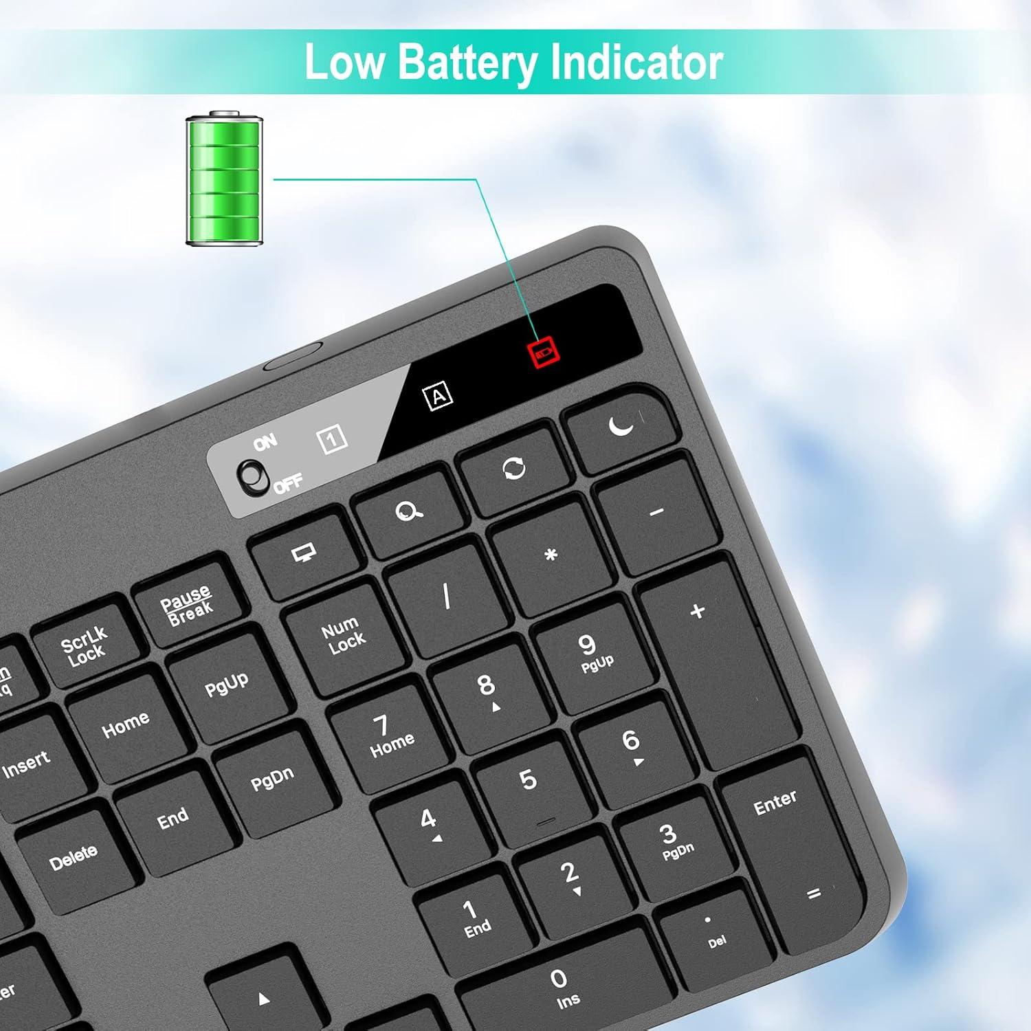 Combo Teclado y Ratón Inalámbrico EarlyLit CK230G Negro