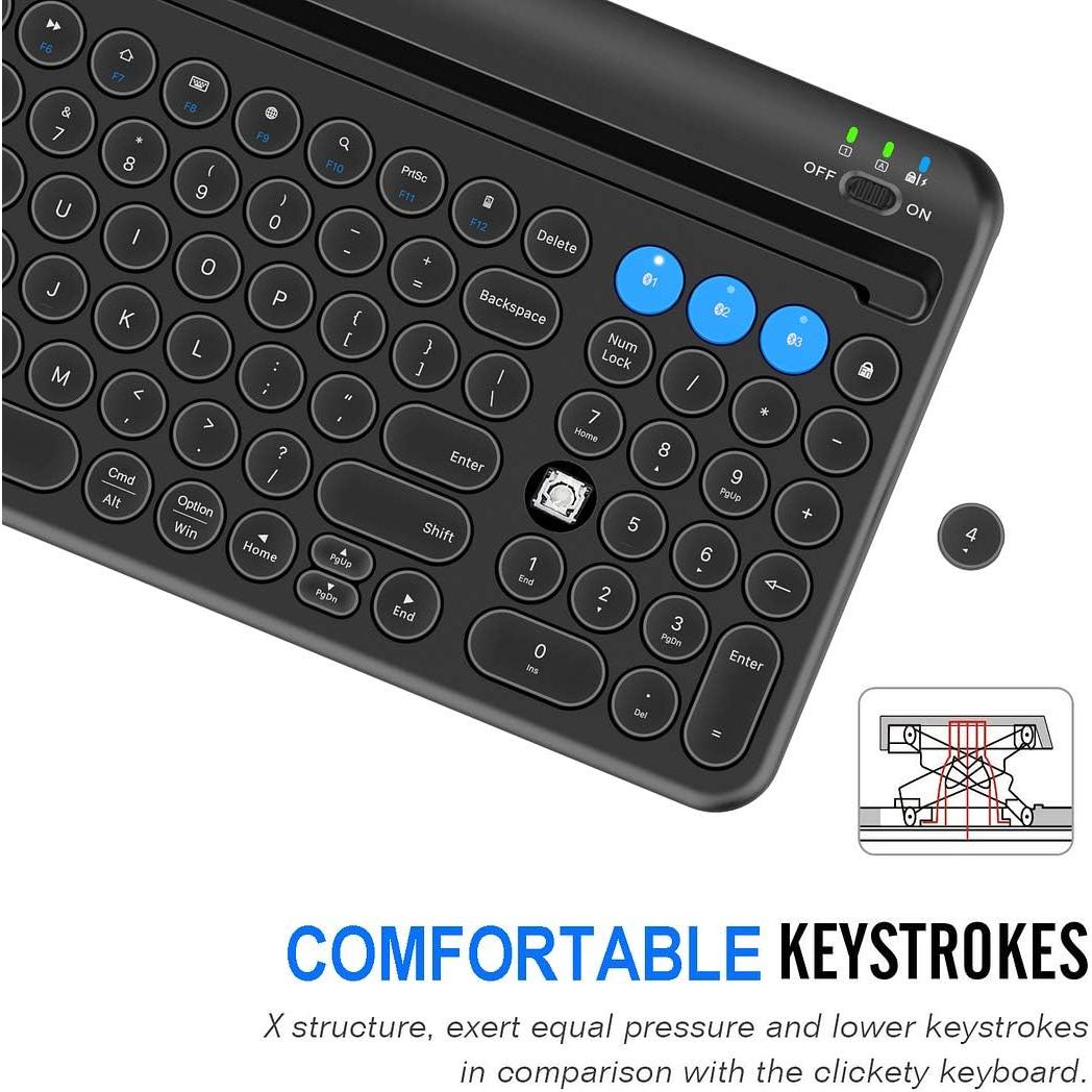 Teclado Inalámbrico Bluetooth Arteck con Soporte Integrado