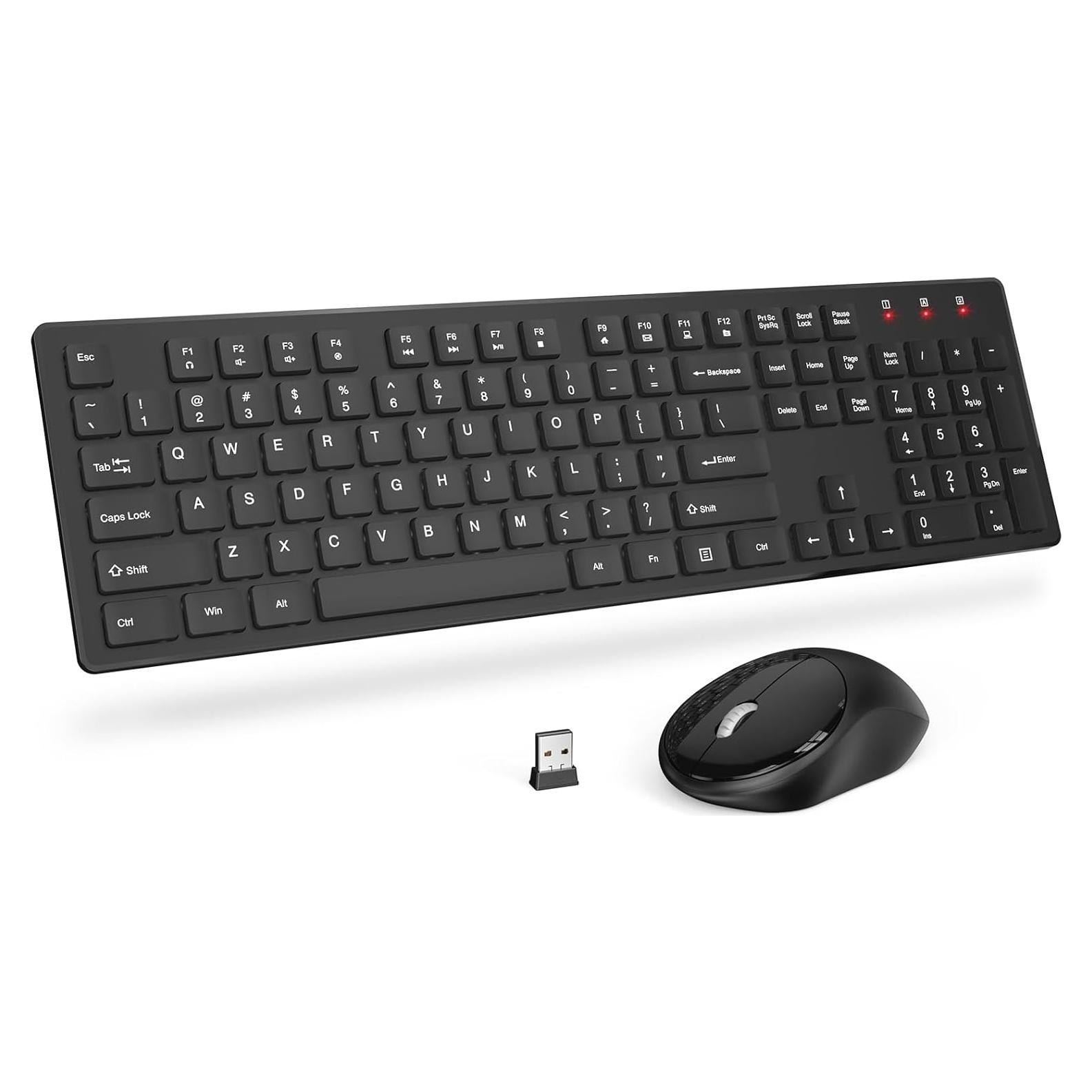 Combo Teclado y Ratón Inalámbricos Trueque Negro 2.4GHz