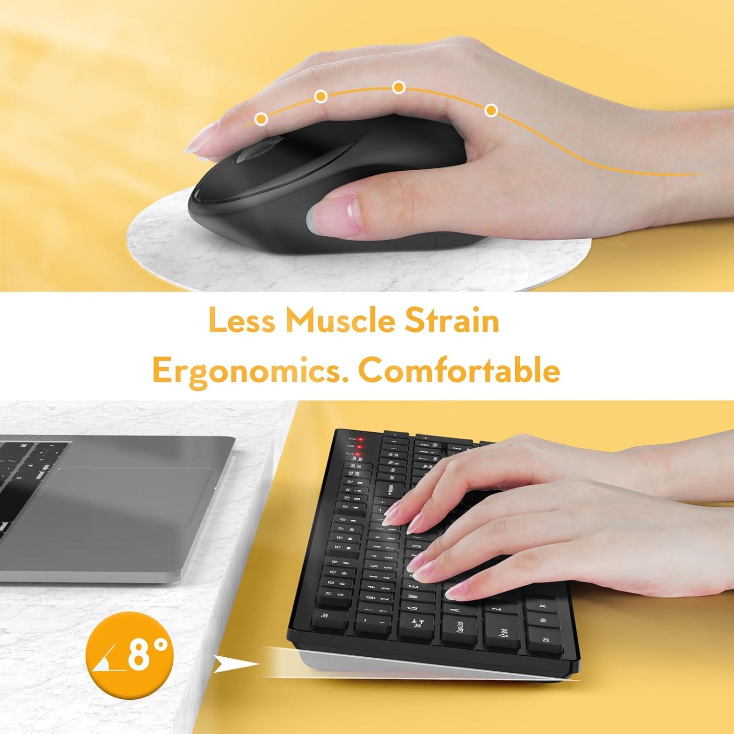 Combo Teclado y Ratón Inalámbricos Trueque Negro 2.4GHz