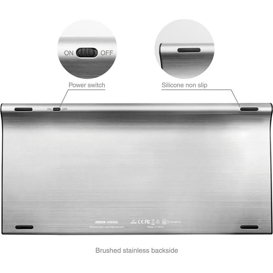 Teclado y Ratón Inalámbricos Arteck HW086/MW162 Ergonómico