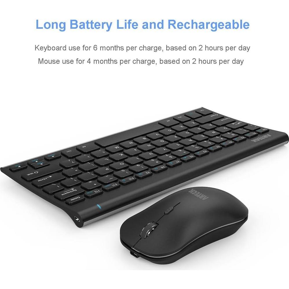Teclado y Ratón Inalámbricos Arteck HW086/MW162 Ergonómico
