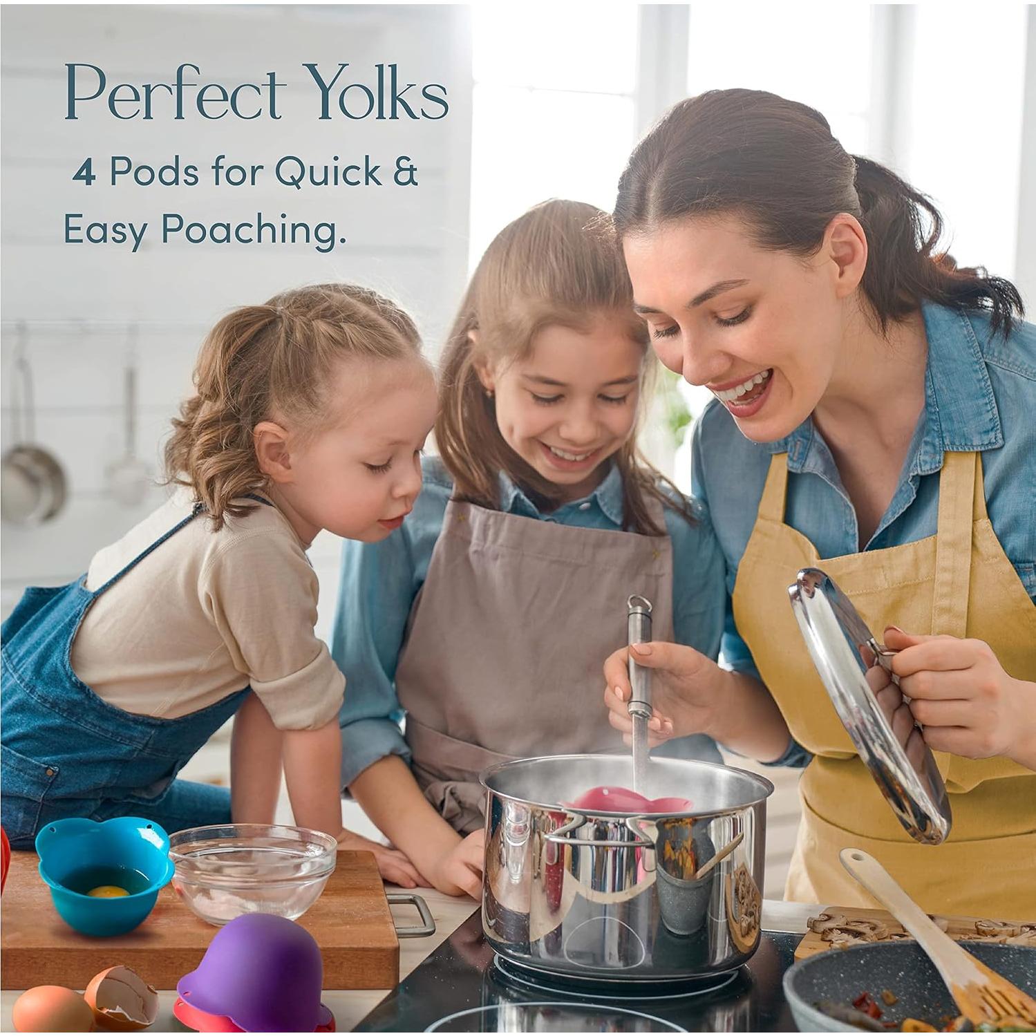 Set de 4 Tazas para Huevo Escalfado Kitzini Antiadherente