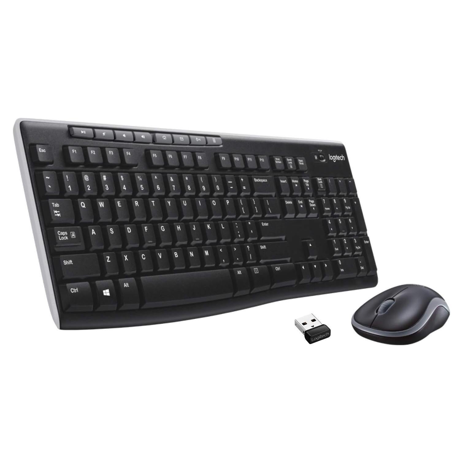 Combo Inalámbrico Logitech MK270 Negro - Paquete de 4