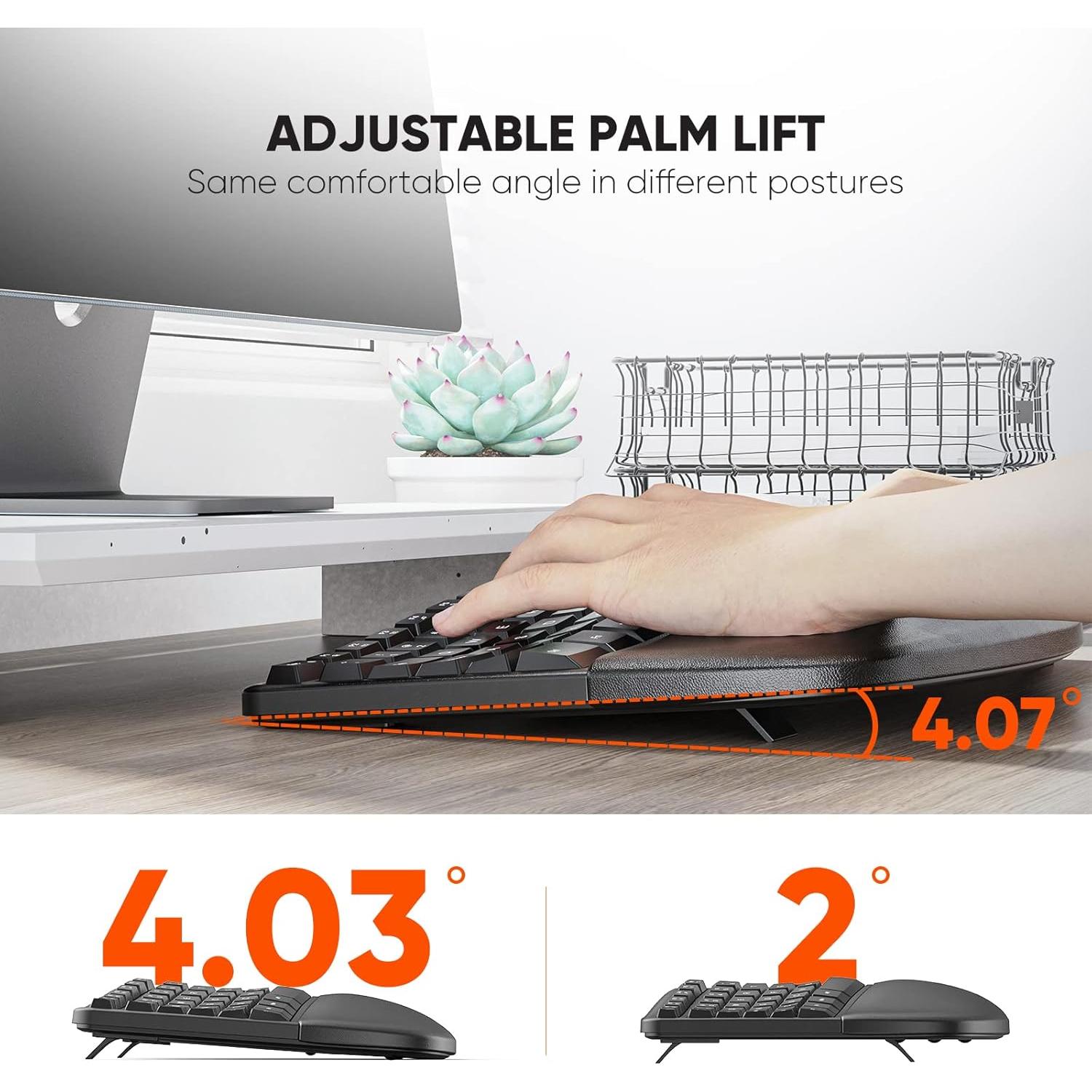 Teclado y Ratón Inalámbrico Ergonomico Meetion DirectorC