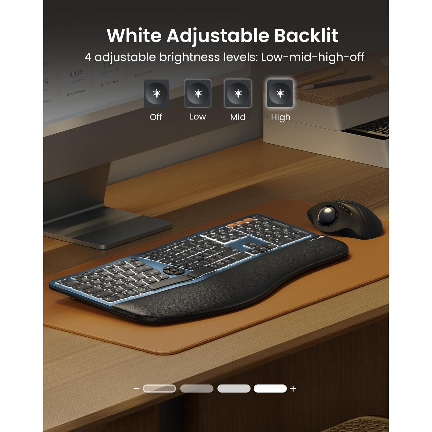 Teclado Ergonómico Bluetooth ProtoArc EK01 Plus Azul